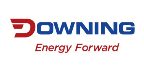 Logo for Downing with the slogan 'Energy Forward.'