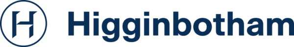 Higginbotham logo featuring a stylized H in a circle