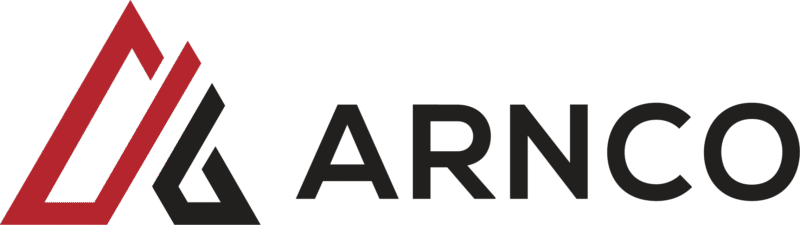 The ARNO logo featuring stylized red and black mountain peaks and the word "ARNO" in bold black letters.