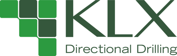 Logo with a series of green squares and the text 'KLX' and 'Directional Drilling'