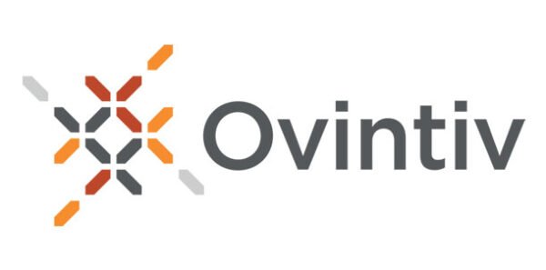 Ovictiv logo with geometric design and text.