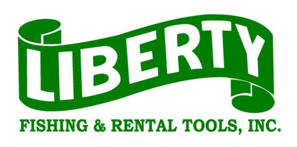 Liberty Fishing & Rental Tools Inc. logo in green and white with a stylized banner and fishing rod graphic.