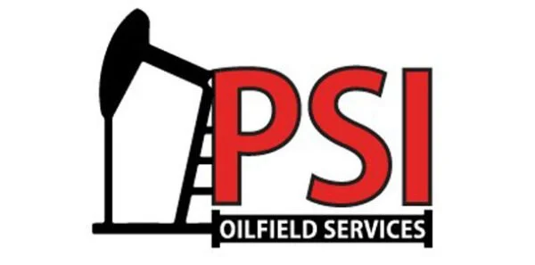 Logo featuring an oil pumpjack silhouette with the letters 'PSI' in red and black, and the words 'Oilfield Services' below.