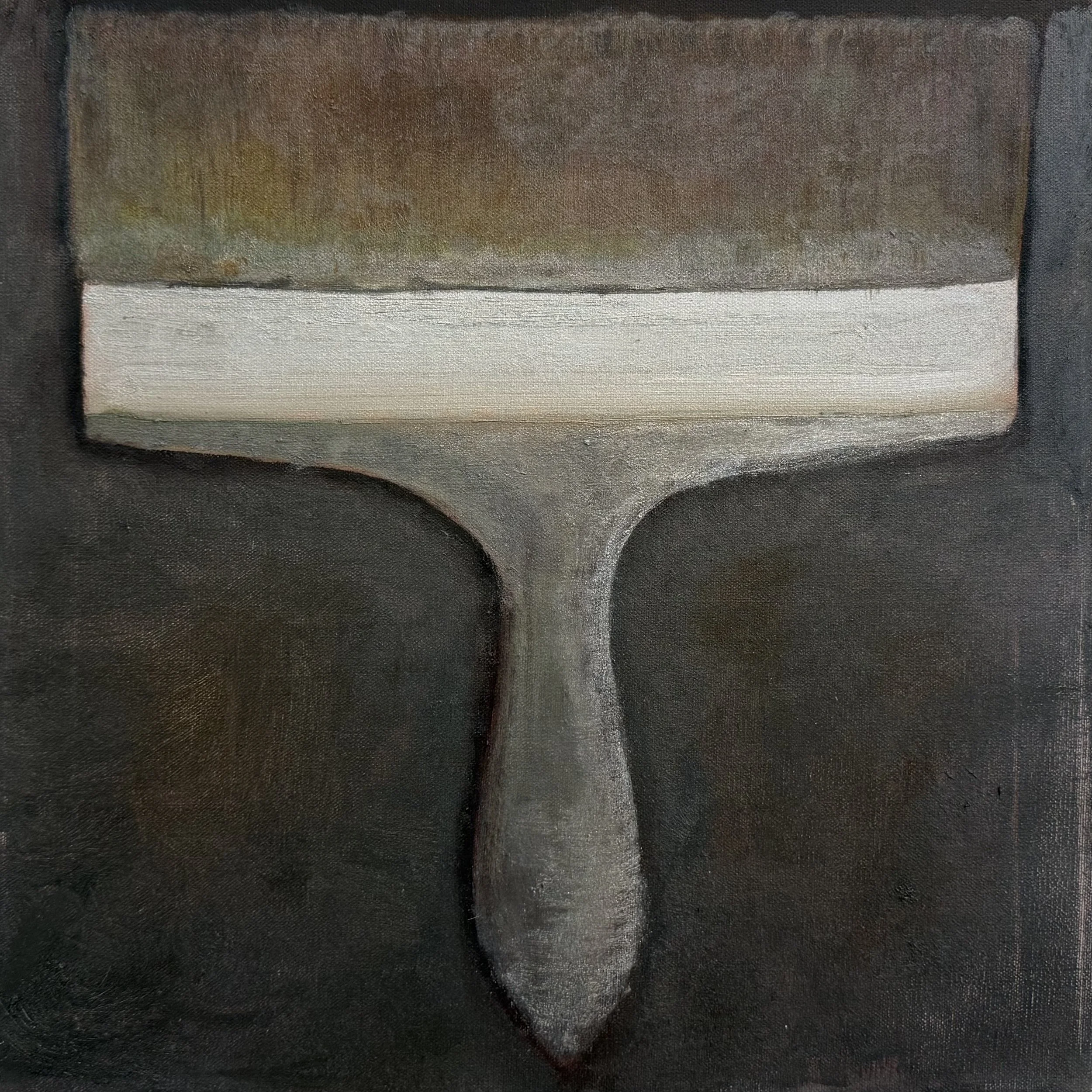 Threading Silver, 2025. Oil, wax, and pigment on canvas. 18" x 18" inches (45.72" x 45.72" cm). 
Private collection.