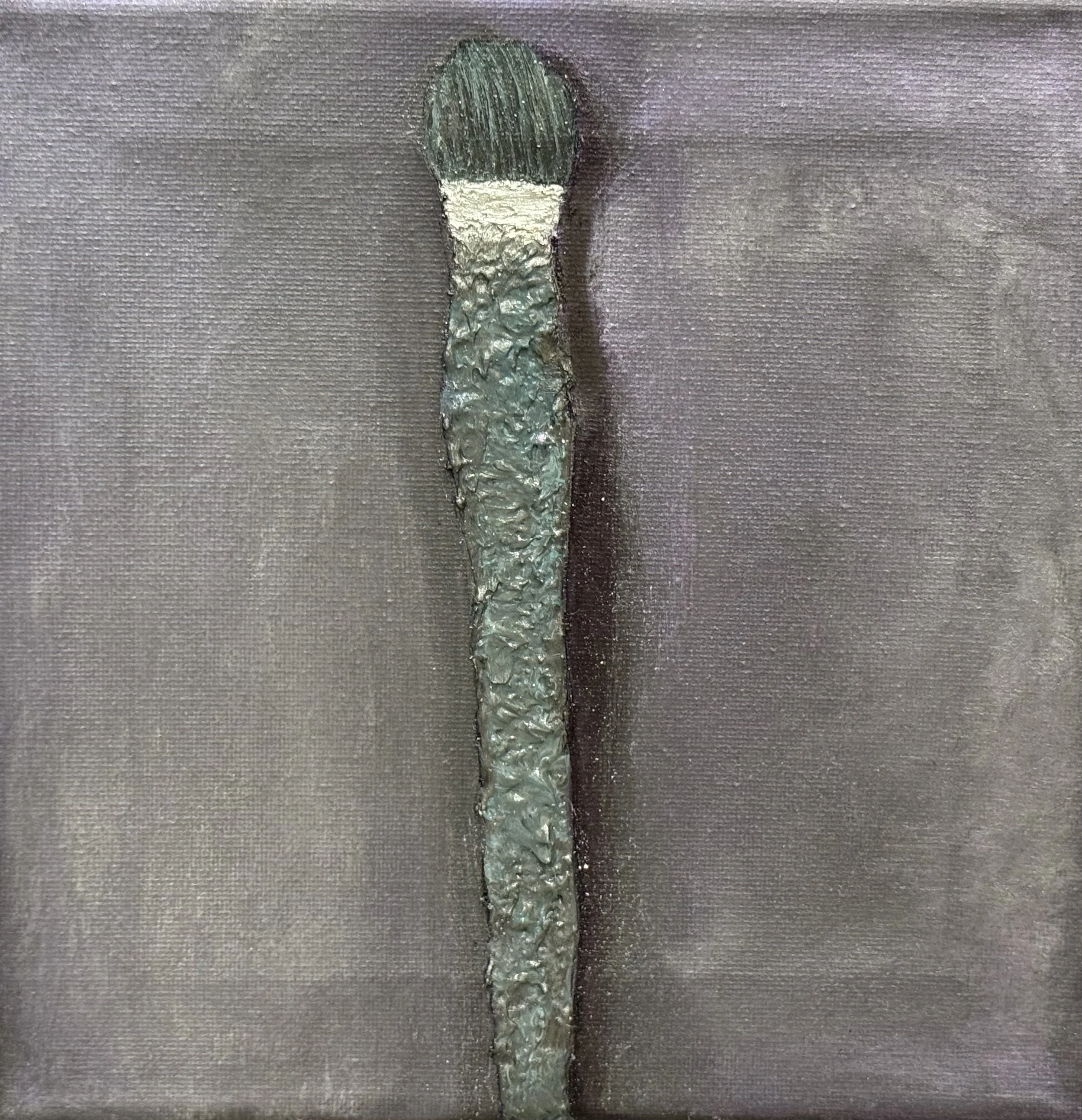 Freeman's Filbert, 2025. Oil, pigment, and graphite on canvas. 8" x 8" inches (20.32" x 20.32" cm) 
Private collection.