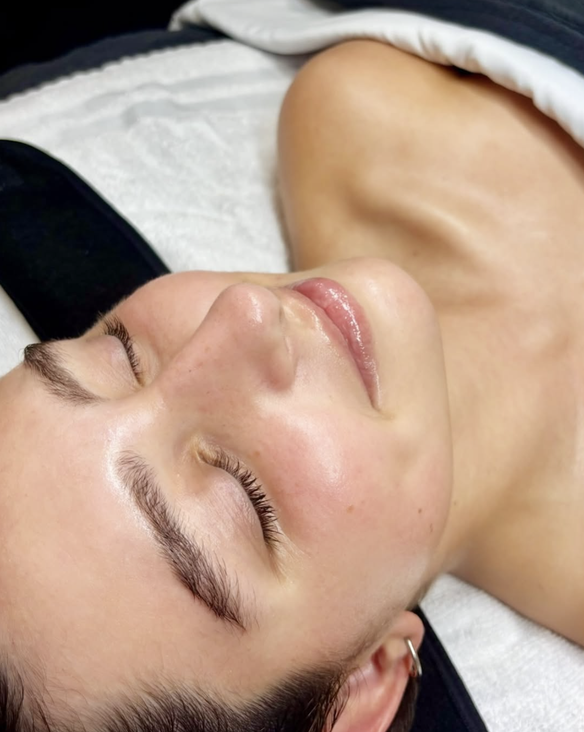 Close-up of a woman with closed eyes, facials in Chandler, AZ