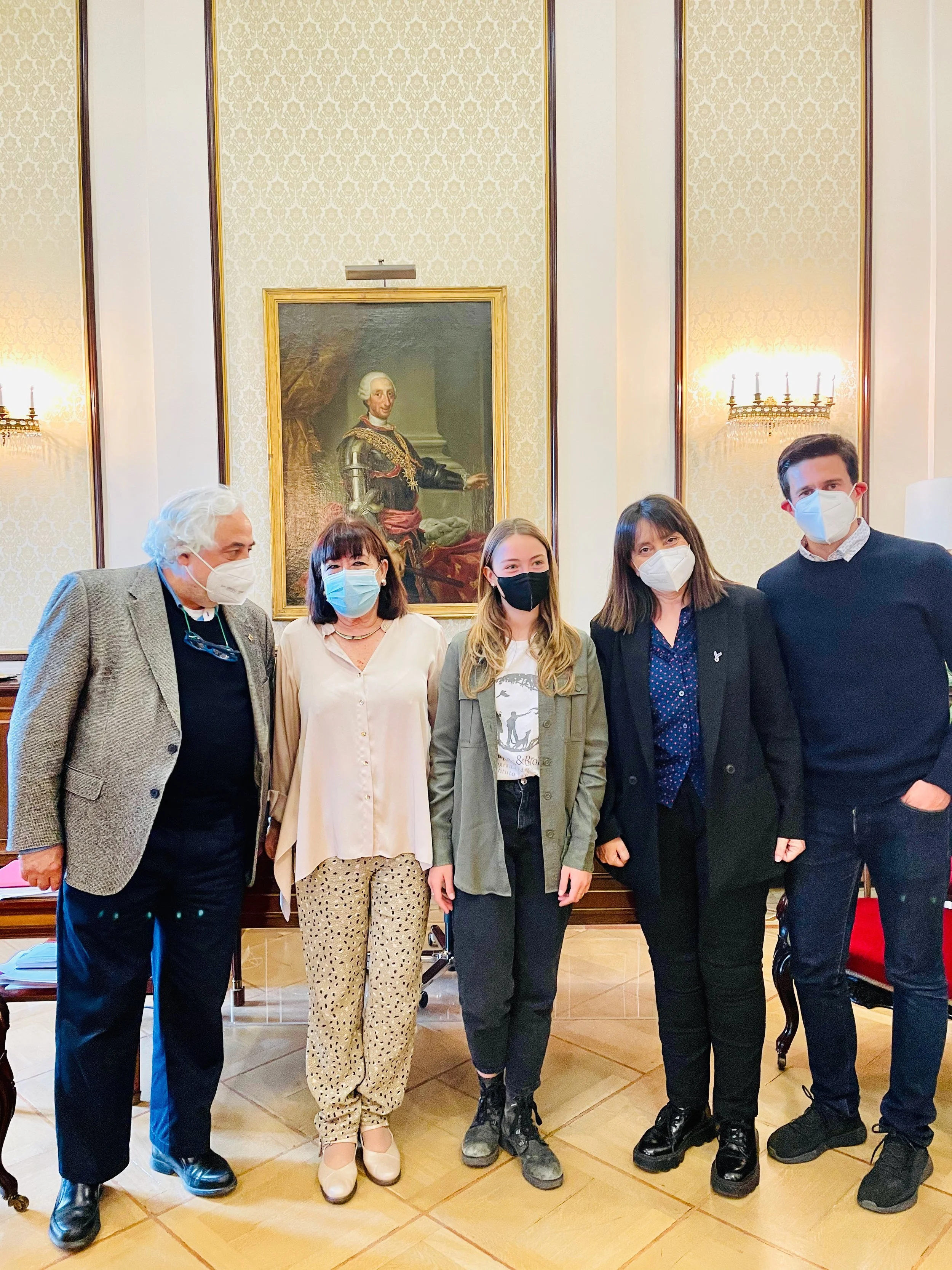 Environmental youth activist Olivia Mandle at the Spanish senate