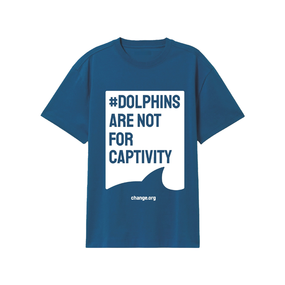 Dolphin Fin Blue T-Shirt (ENG)