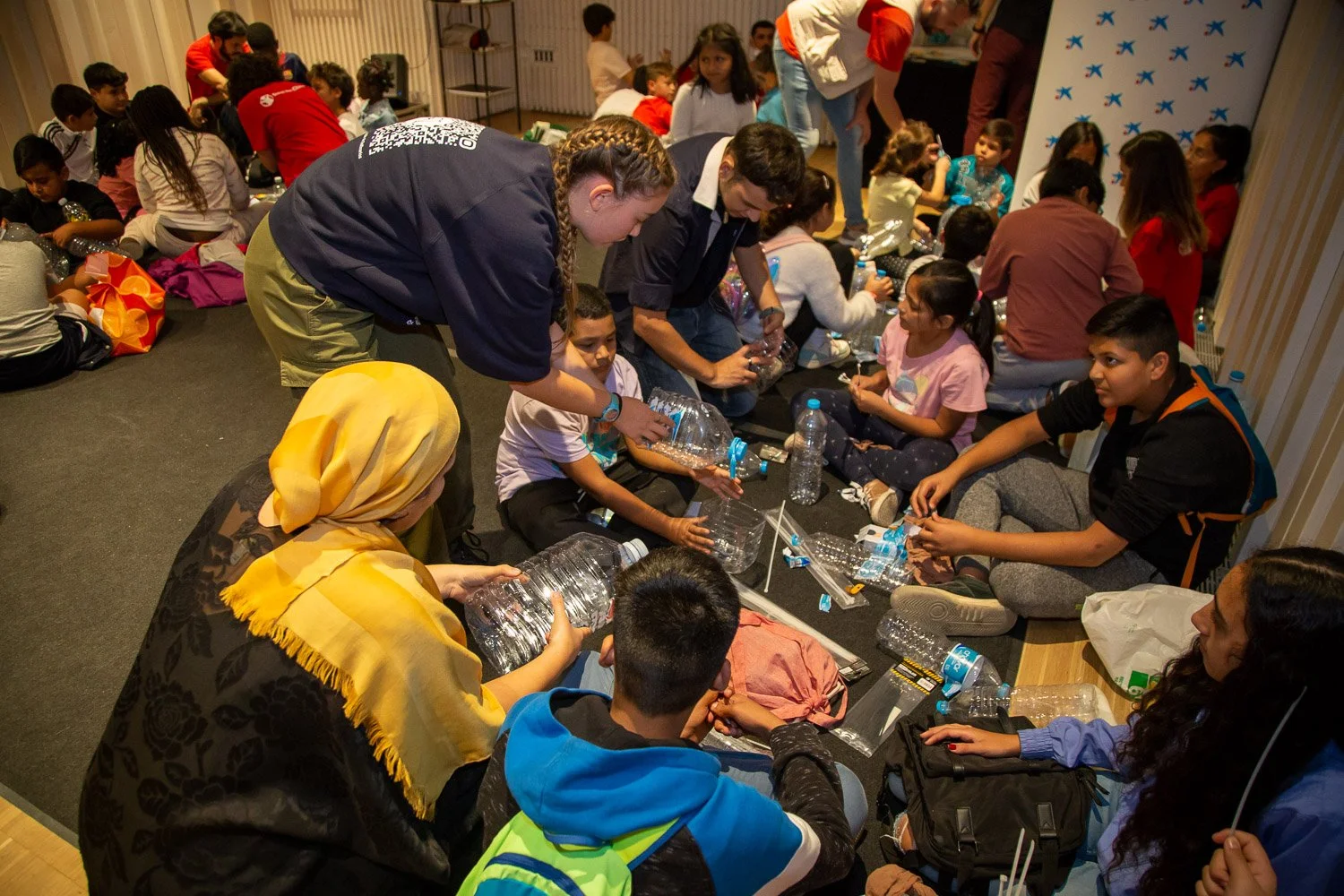 Environmental youth activist Olivia Mandle inspiring school children