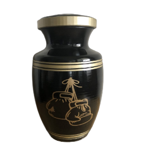 Elegant Black & Gold Vase with Sack Design