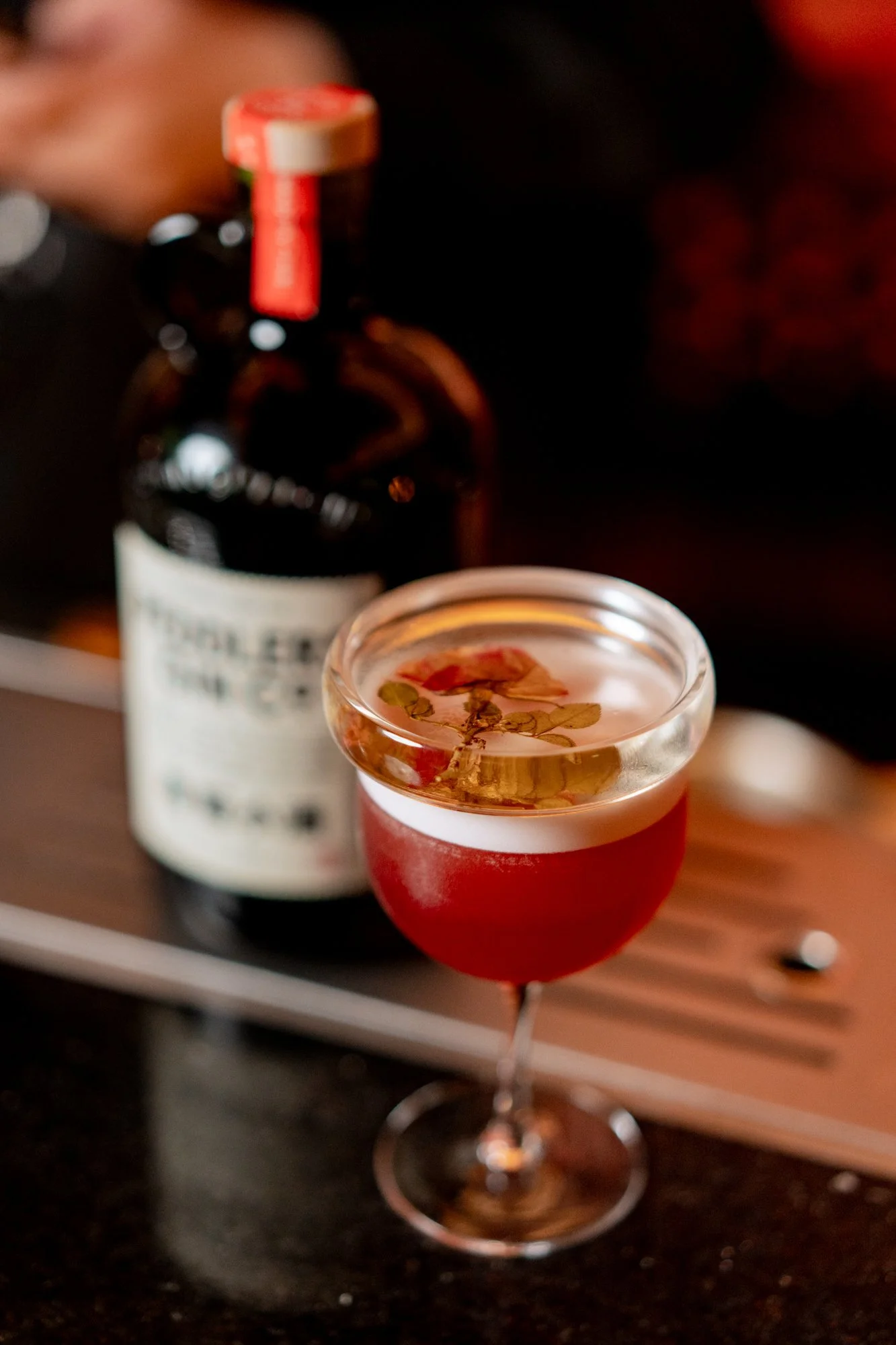 Classic cocktail at The Tuxedo, featured in the Peddlers Gin guide to Shanghai bars.