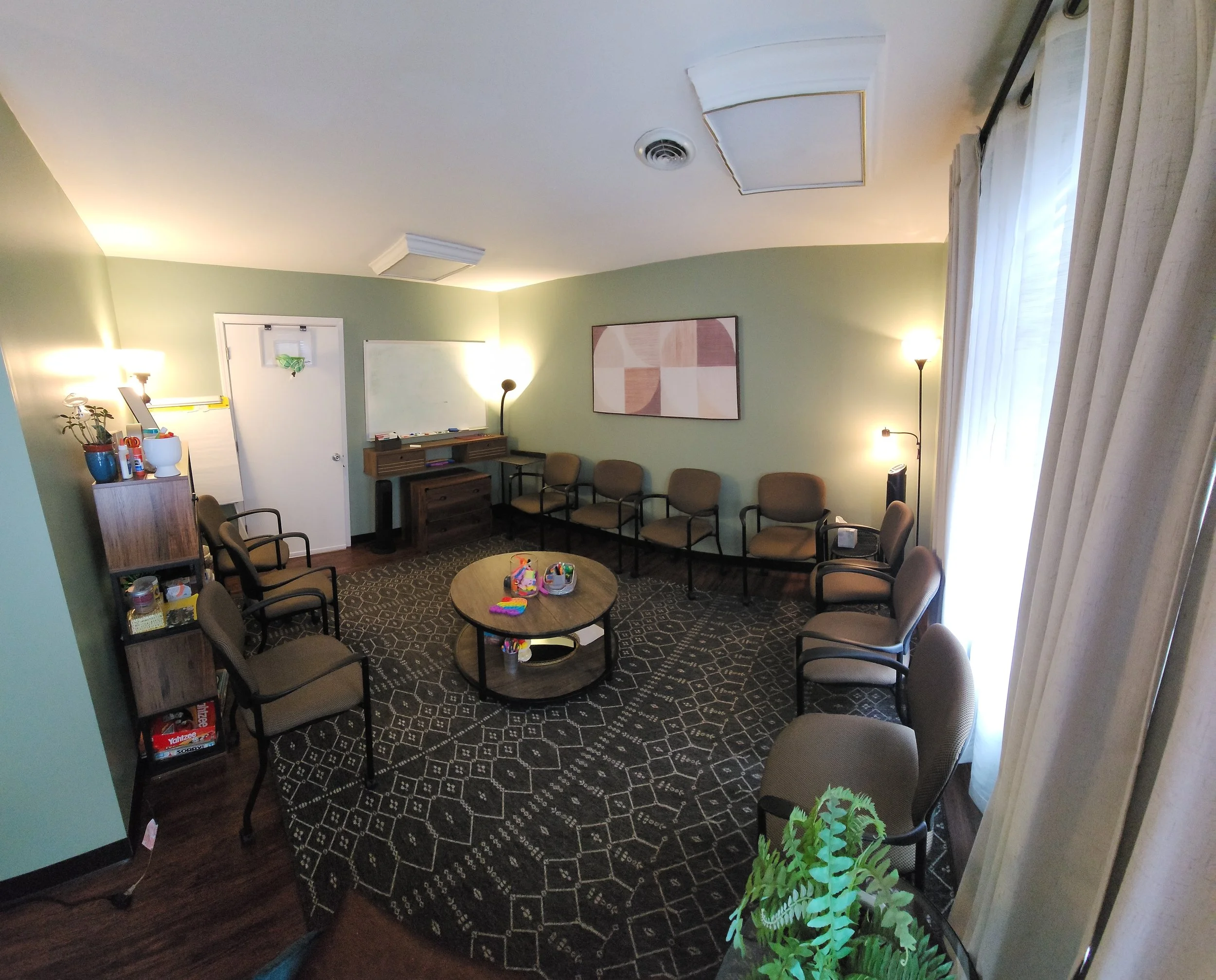 Comfortable and serene group therapy room, Cole Causey, Addiction Counseling, Athens, GA