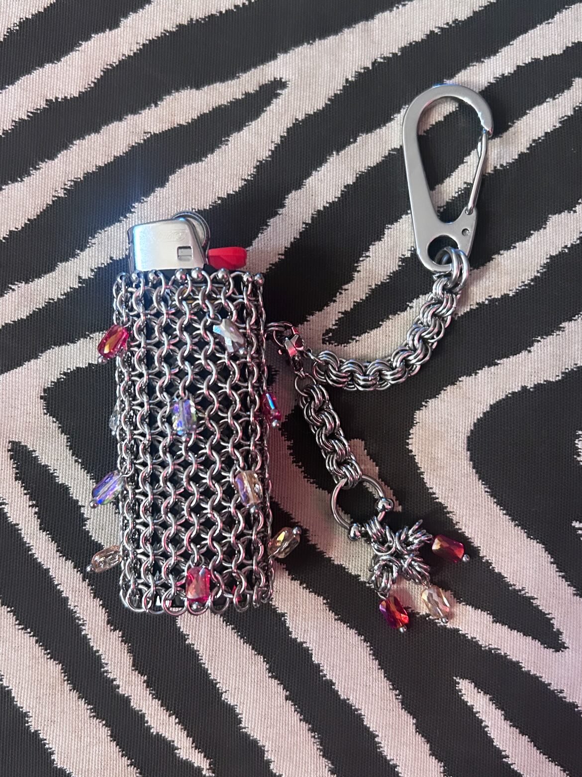 this jeweled lighter is on its way to my bestie in LA 🩵🩷❤️