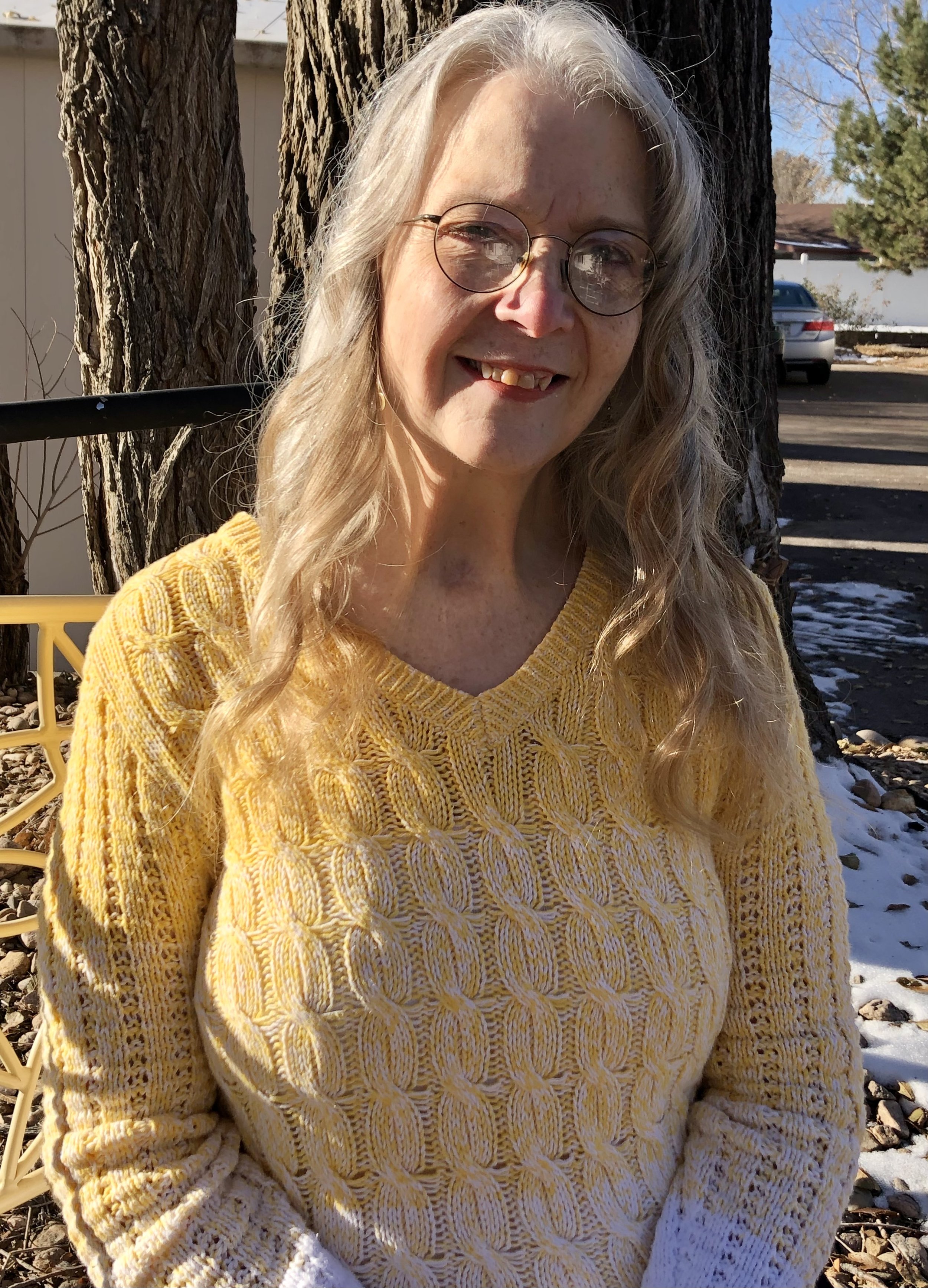 A TBI survivor outside Stephens Farm