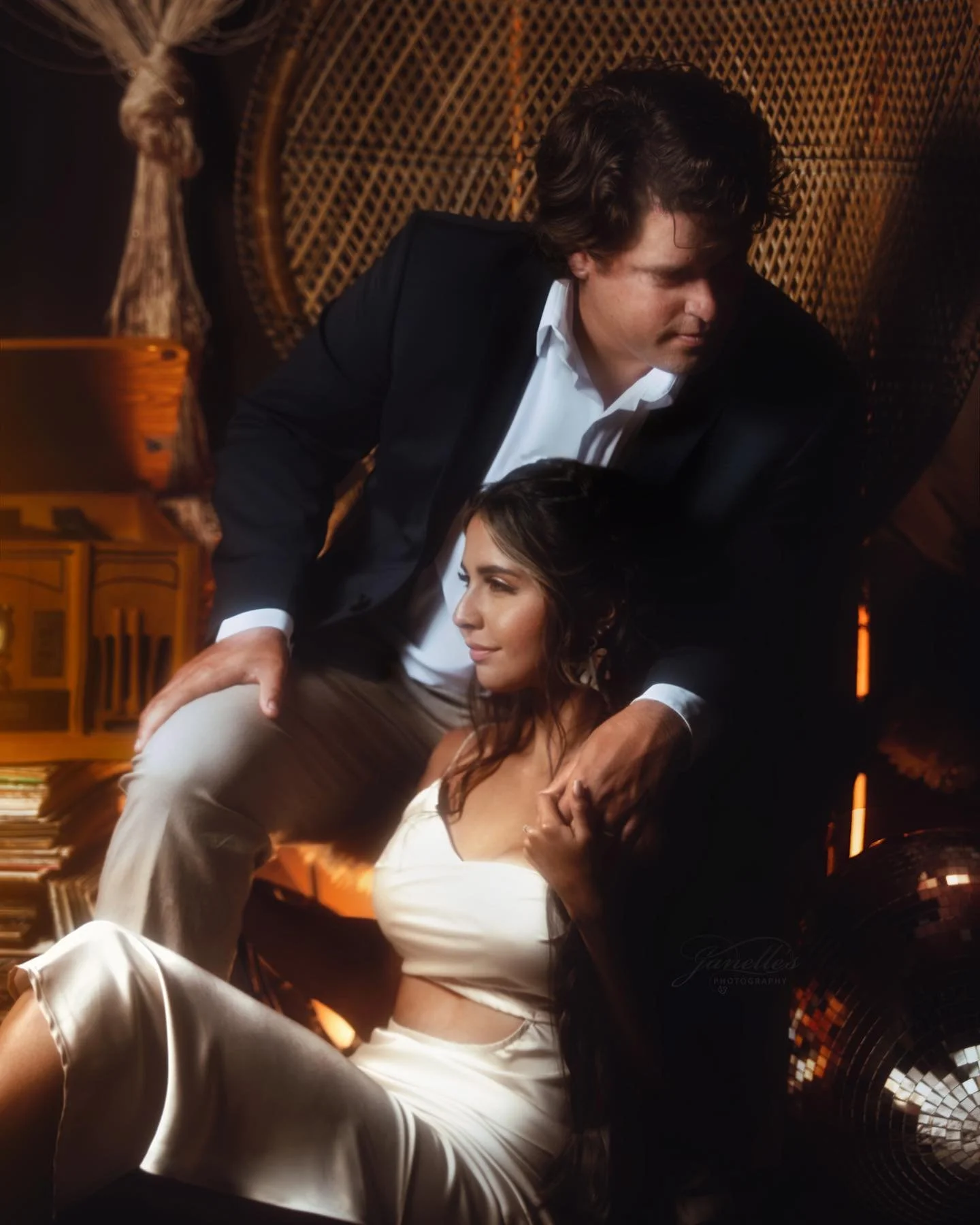 Wedding portraits | Frankie &amp; Skyler 🪩

A little sneak from one of three custom sets I created for a very special stylized request! We started planning these ideas with one set in mind however knowing me that quickly turned into three. 

These t