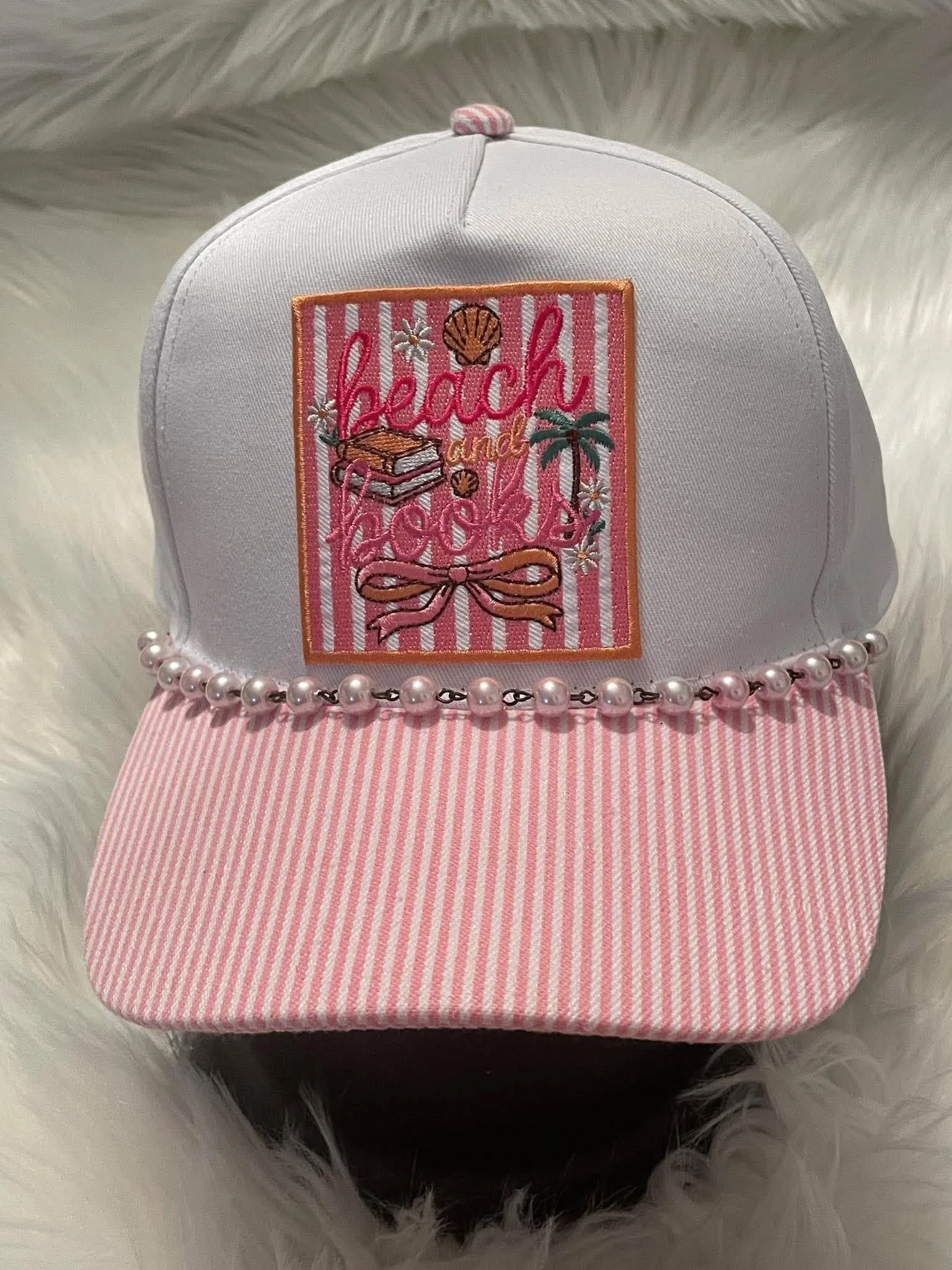 Beach and Book Chic Pearl Cap