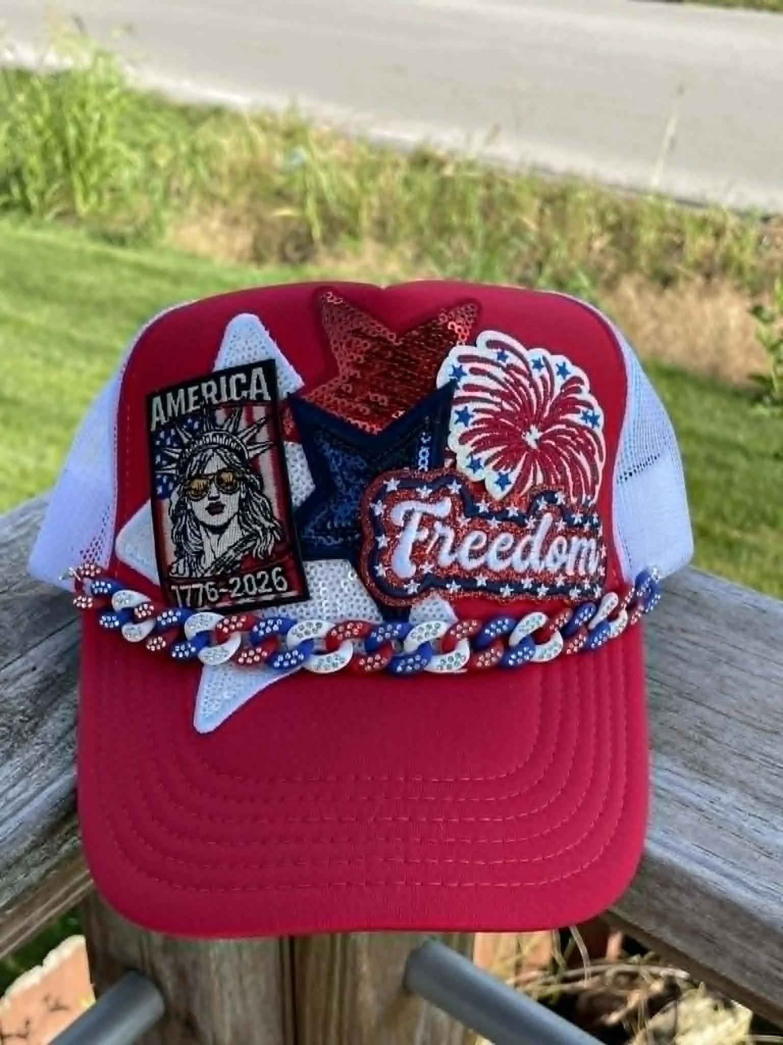 Patriotic Freedom Lady Liberty Cap