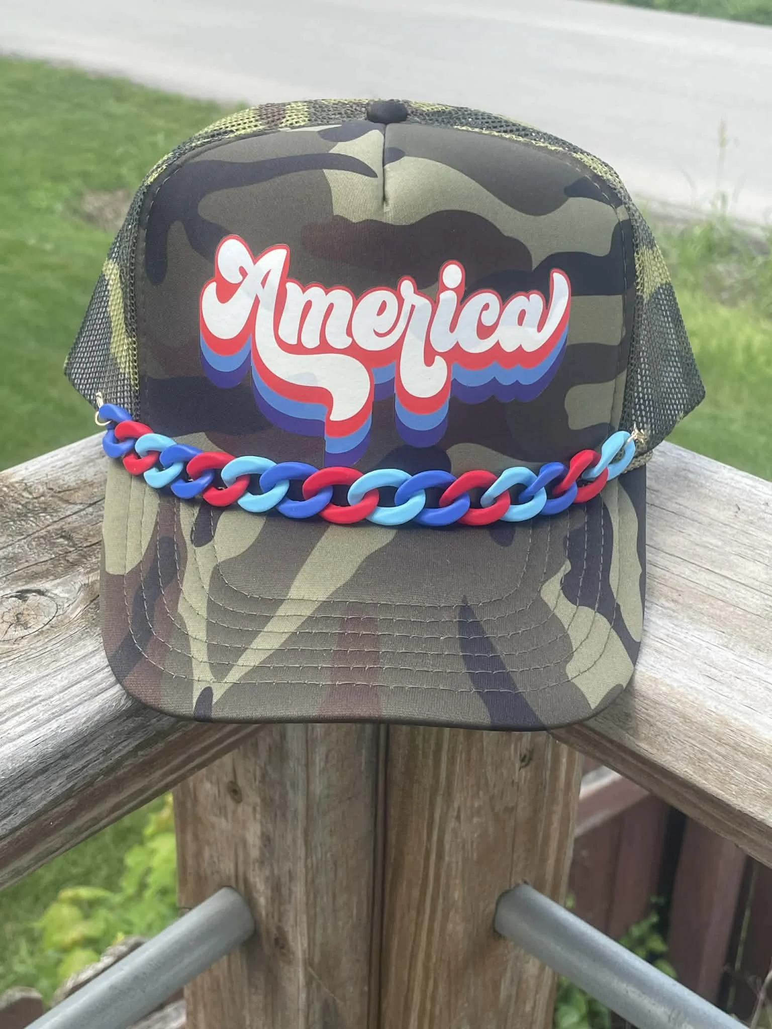 America Camo Trucker Hat