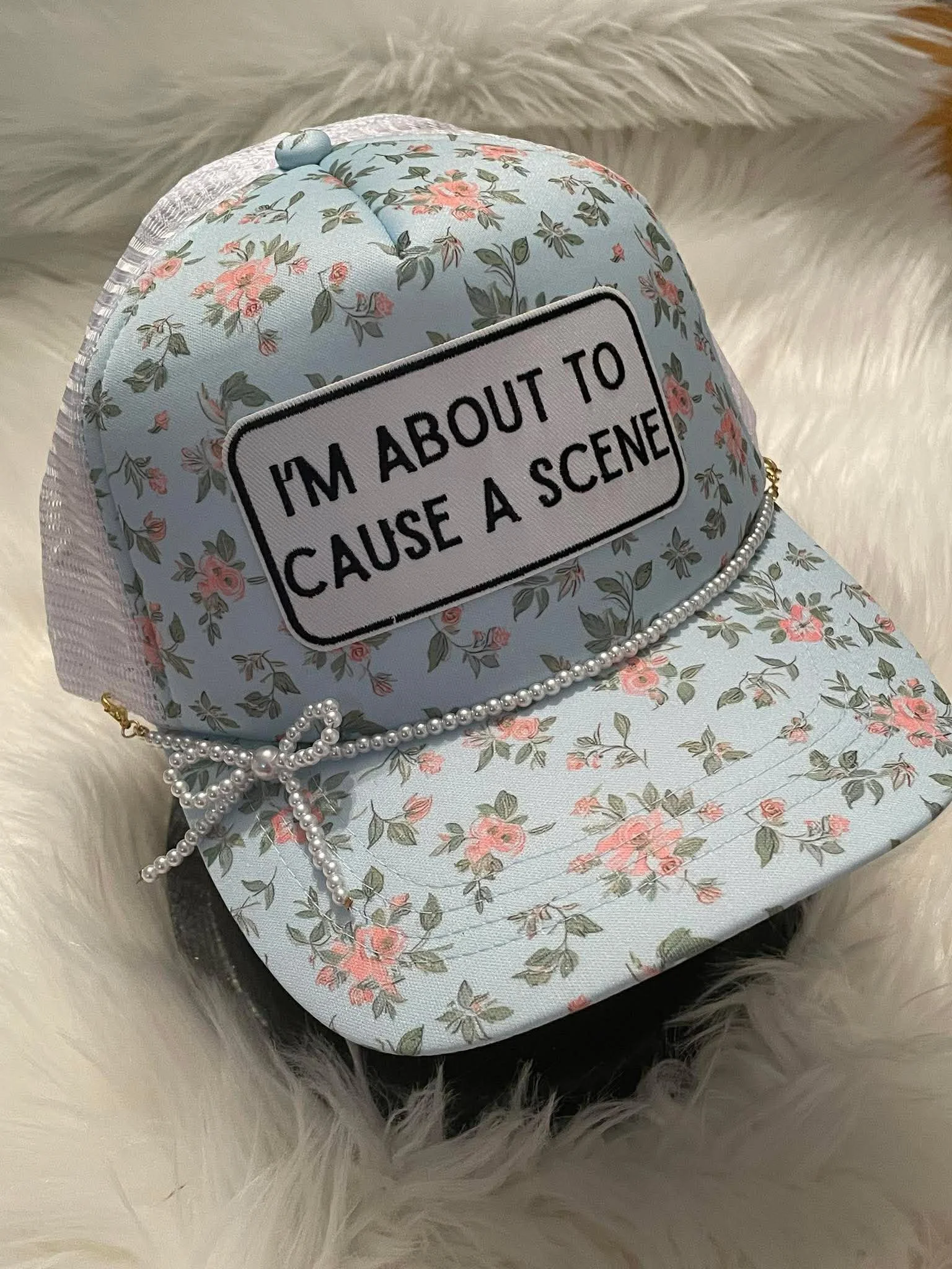 Floral Statement Trucker Hat