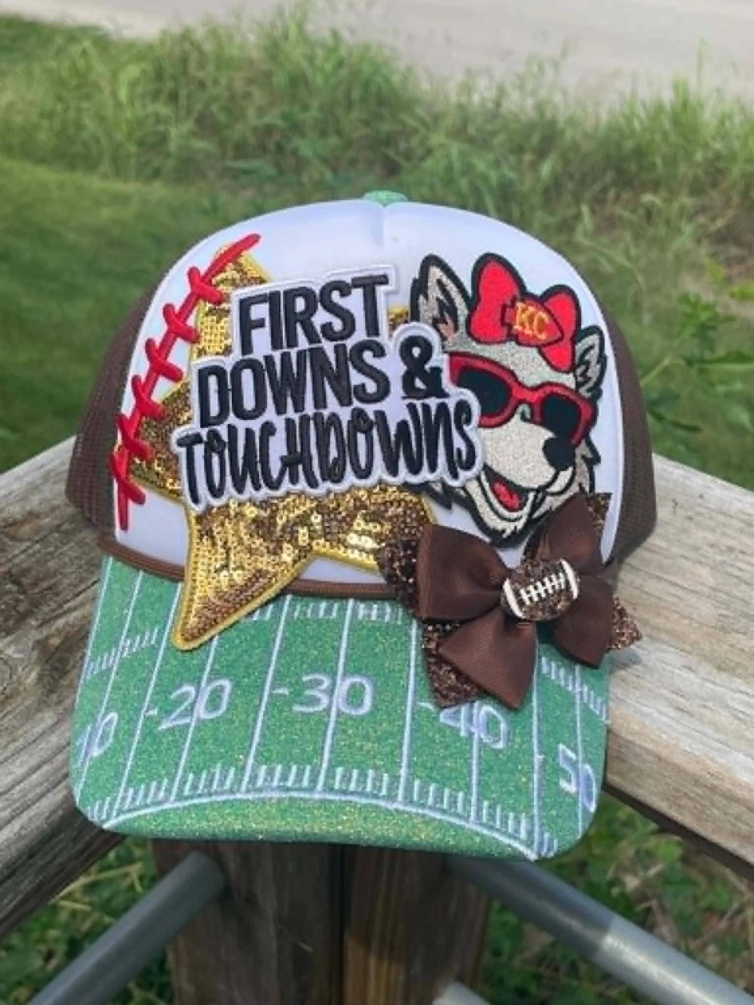First Downs & Touchdowns Chiefs Football Fan Cap