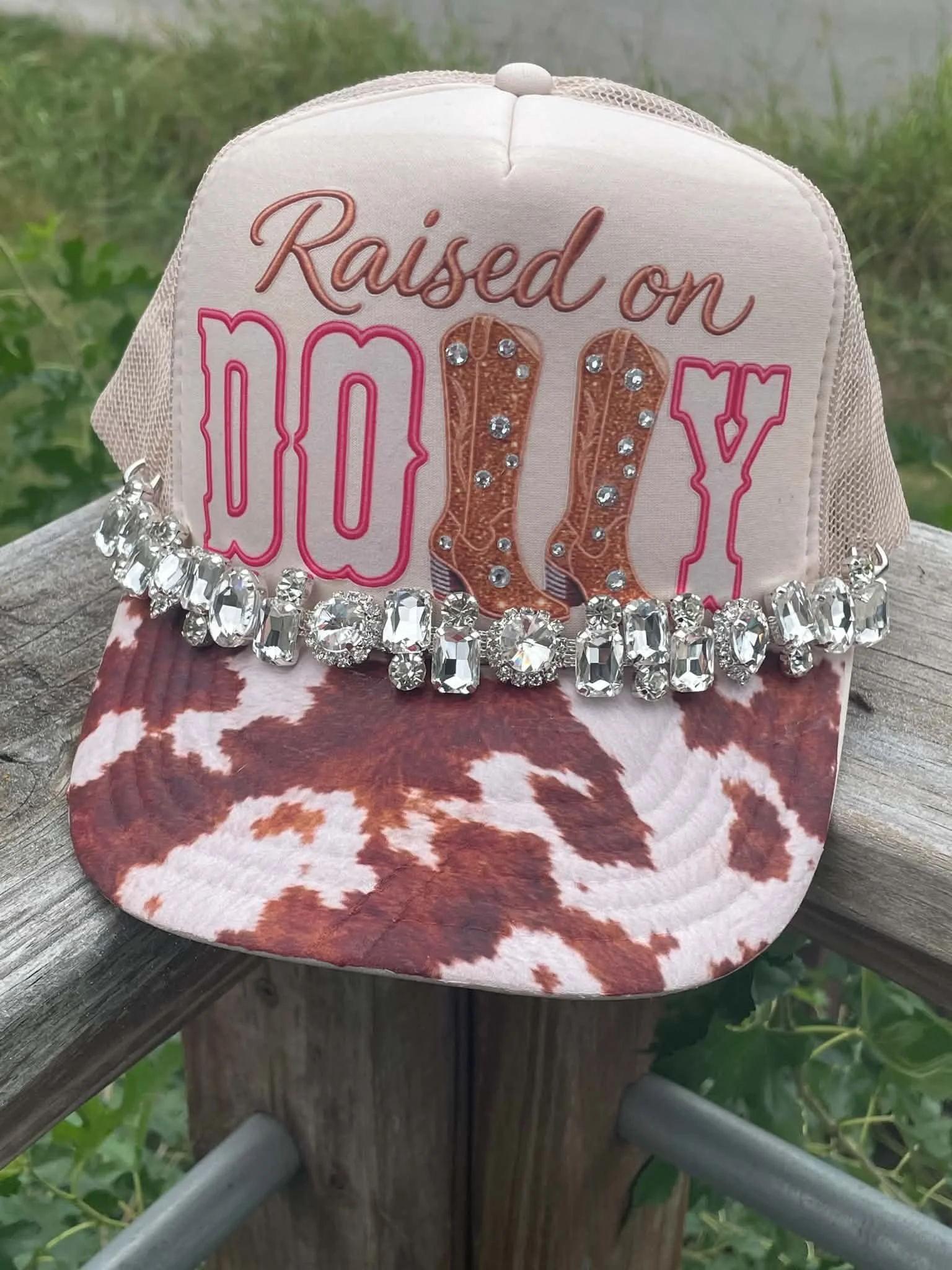Rhinestone Cowgirl Trucker - Raised on Dolly