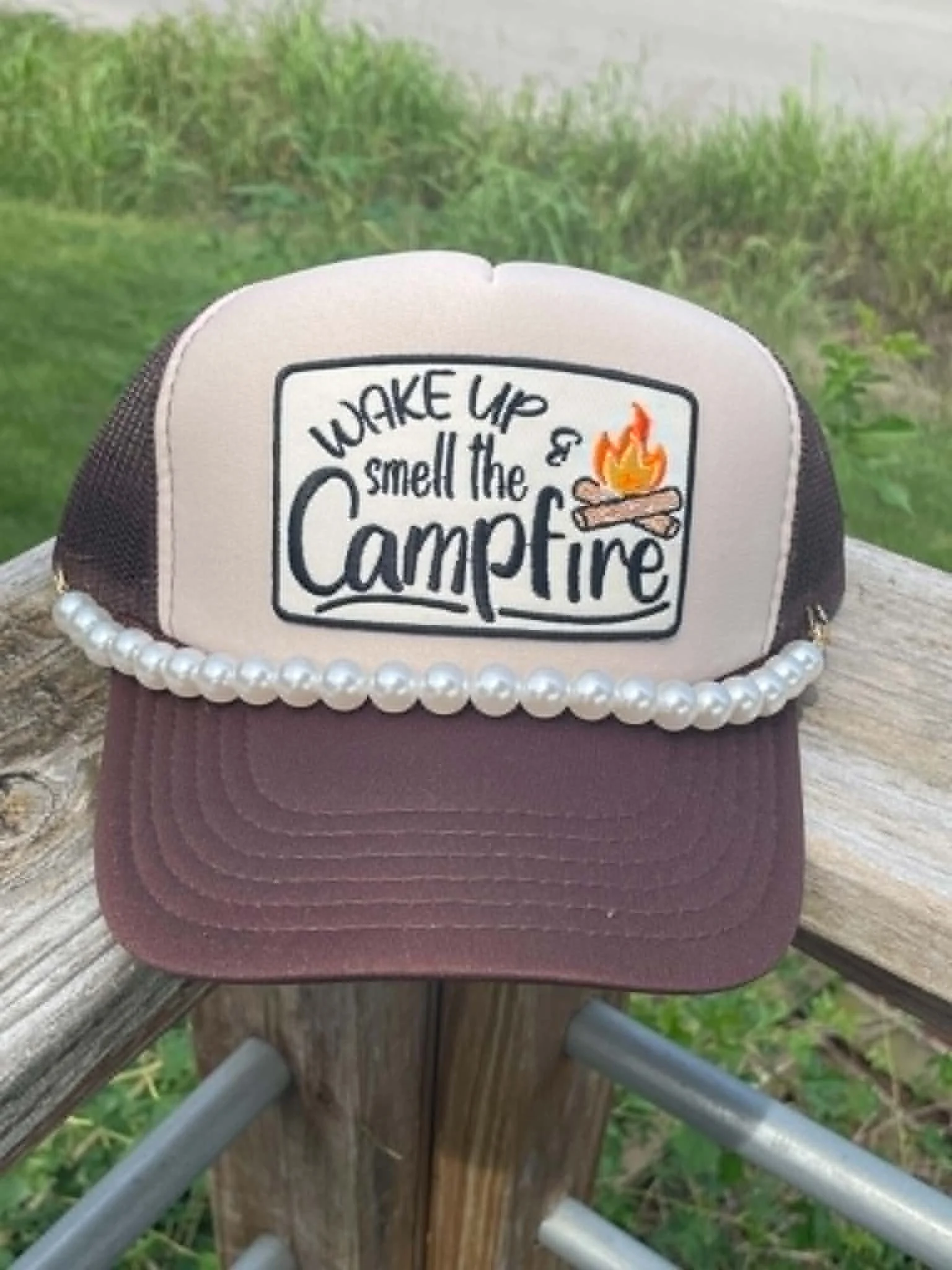 'Wake Up & Smell the Campfire' Trucker Hat