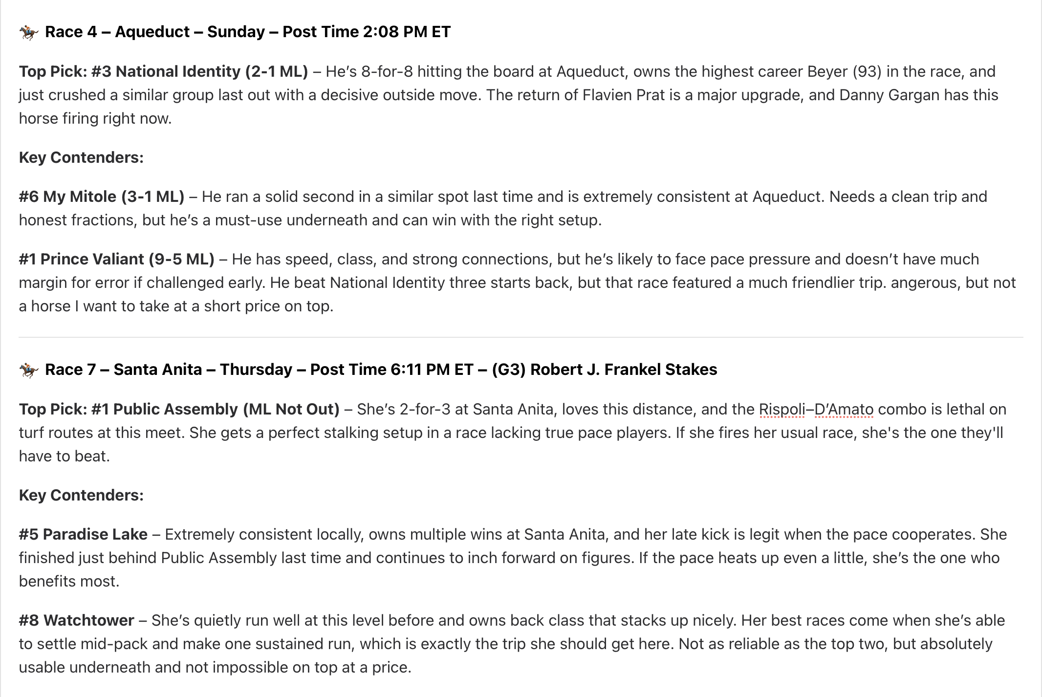 Jan 4, 2026 – 1–1 | -0.25 units