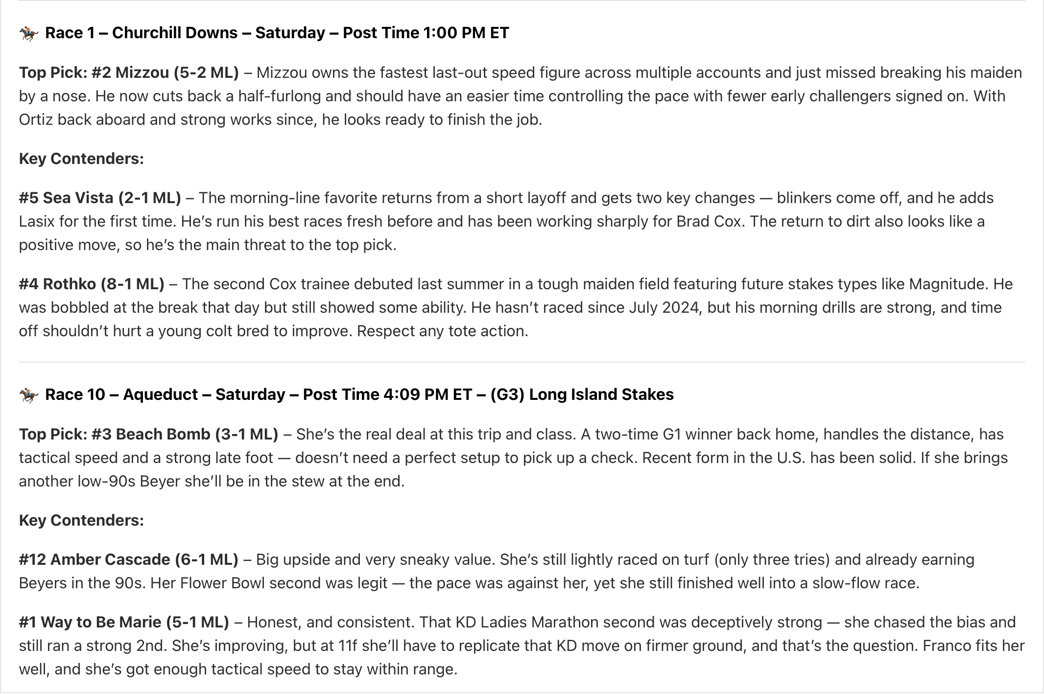 Nov 9, 2025 – 0–2 | -2 units