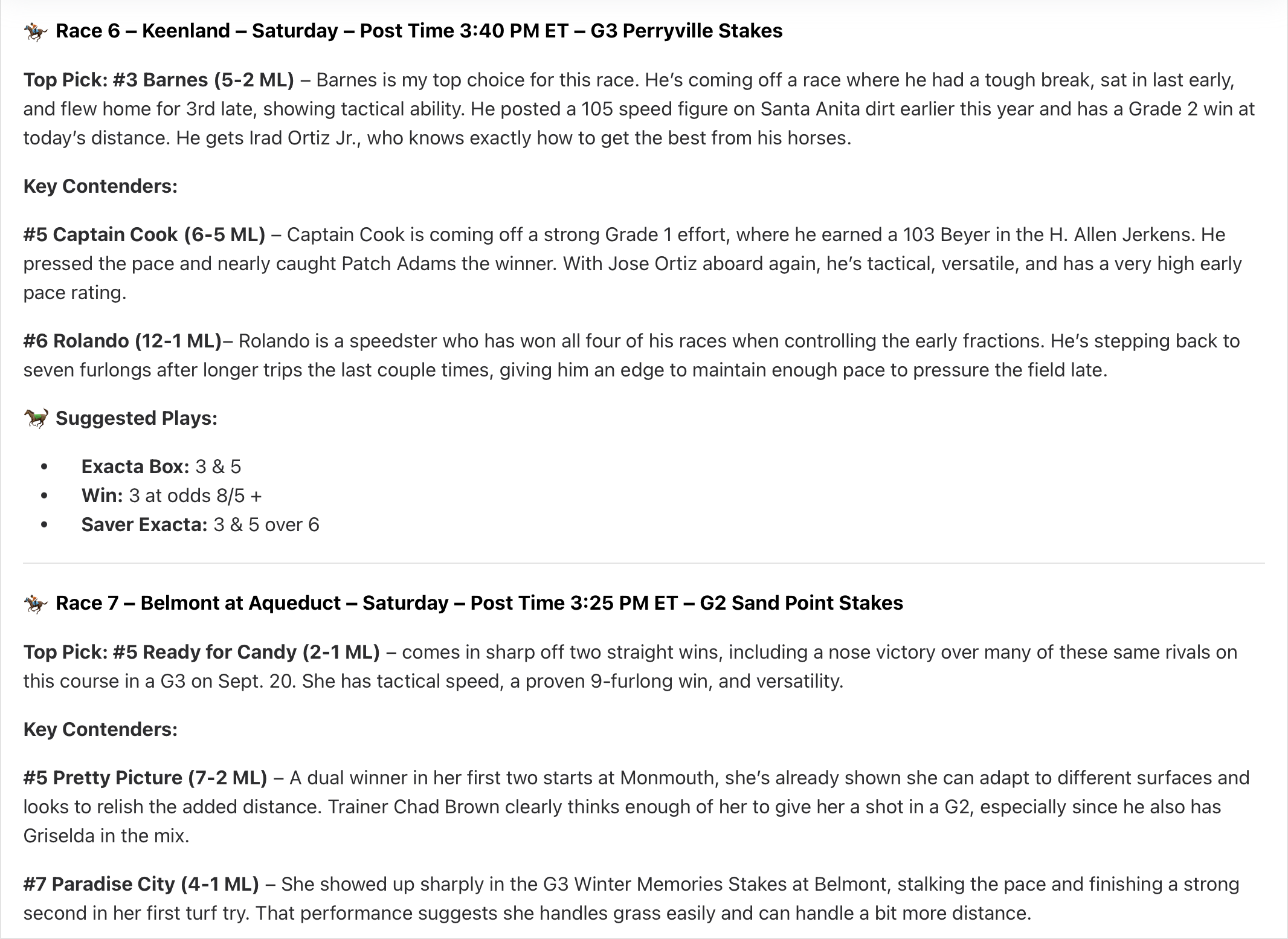 Oct 19, 2025 – 3–1 | +6.90 units