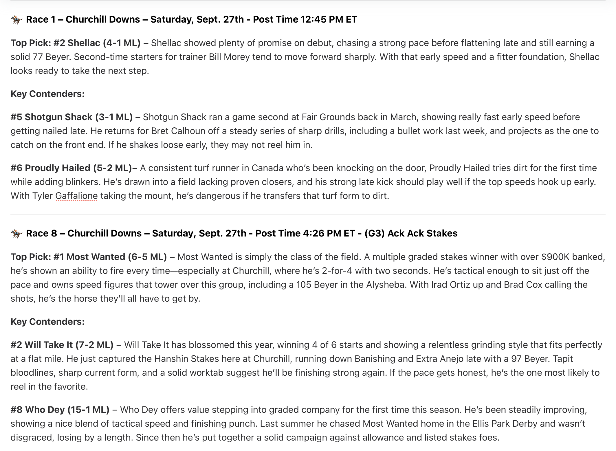 Sept 28, 2025 – 0–2 | -2 units