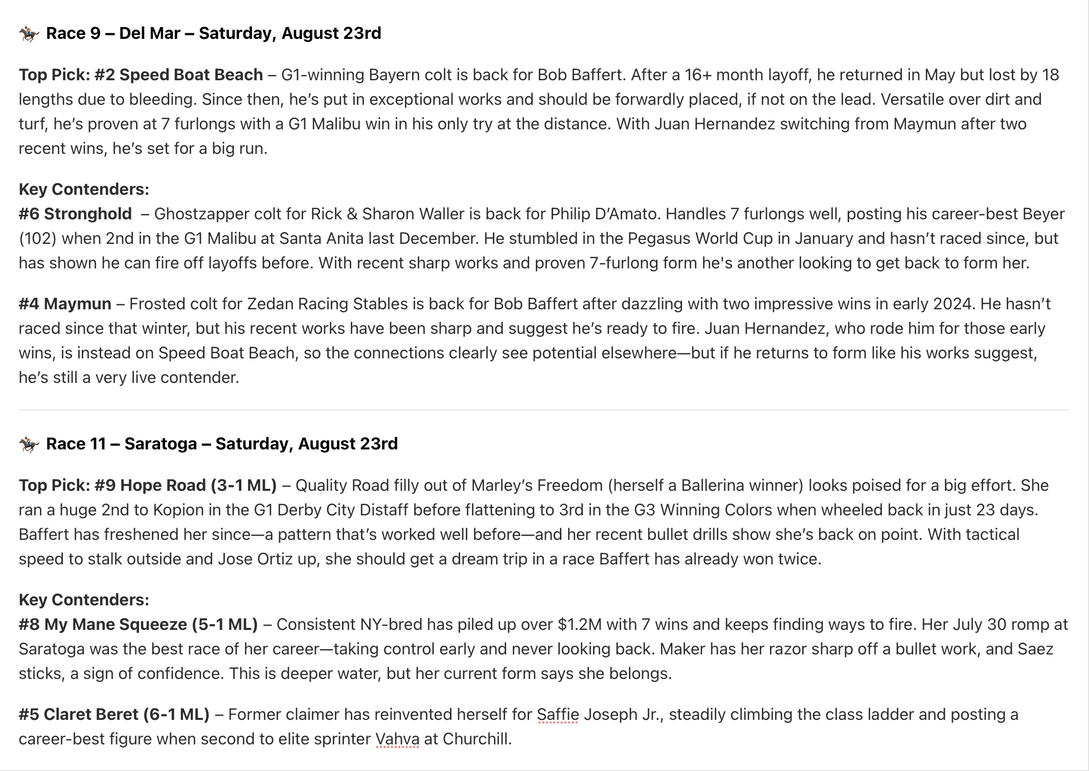 Aug 24, 2025 – 1–1 | +1.05 units