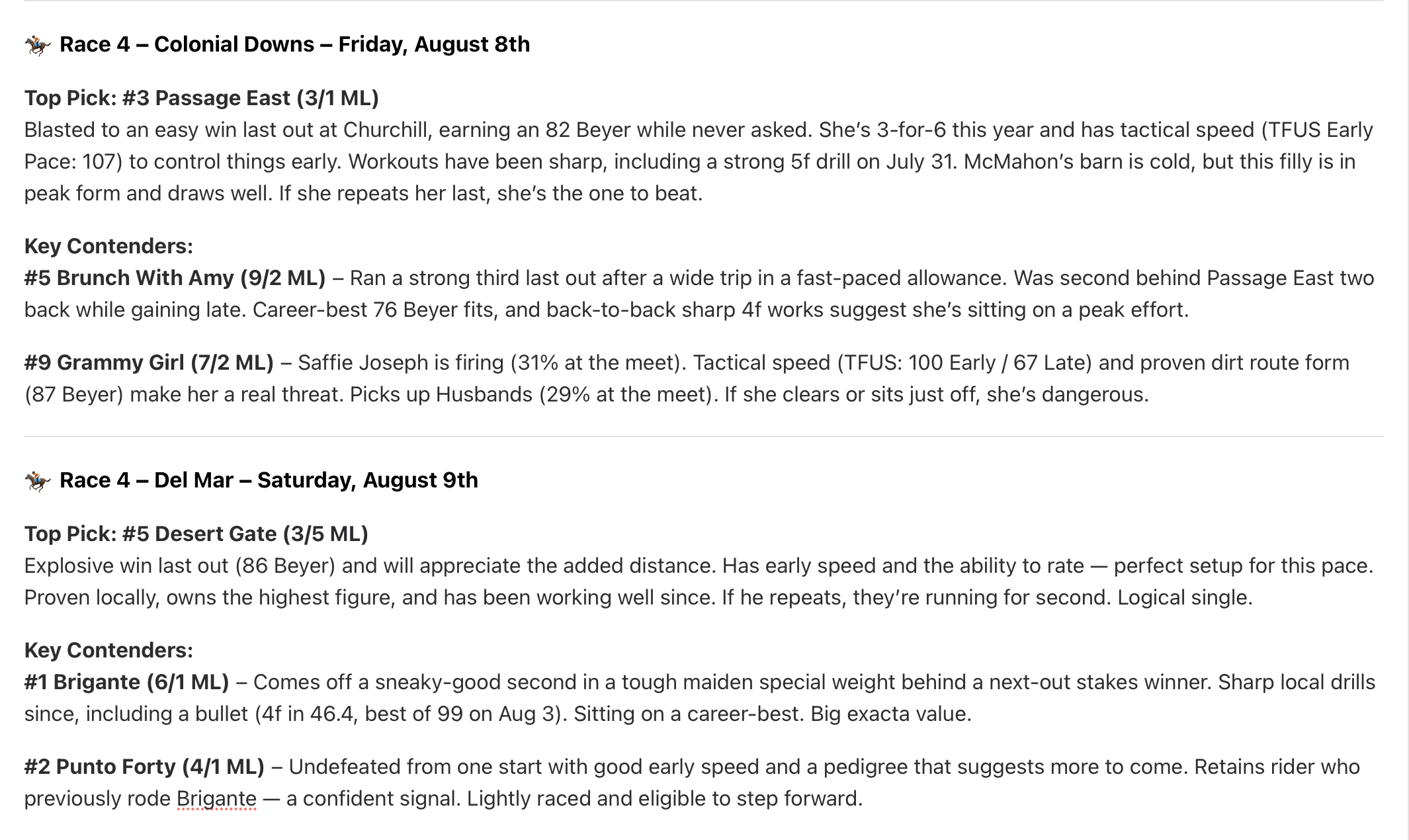 Aug 10, 2025 – 2–0 | +1.50 units