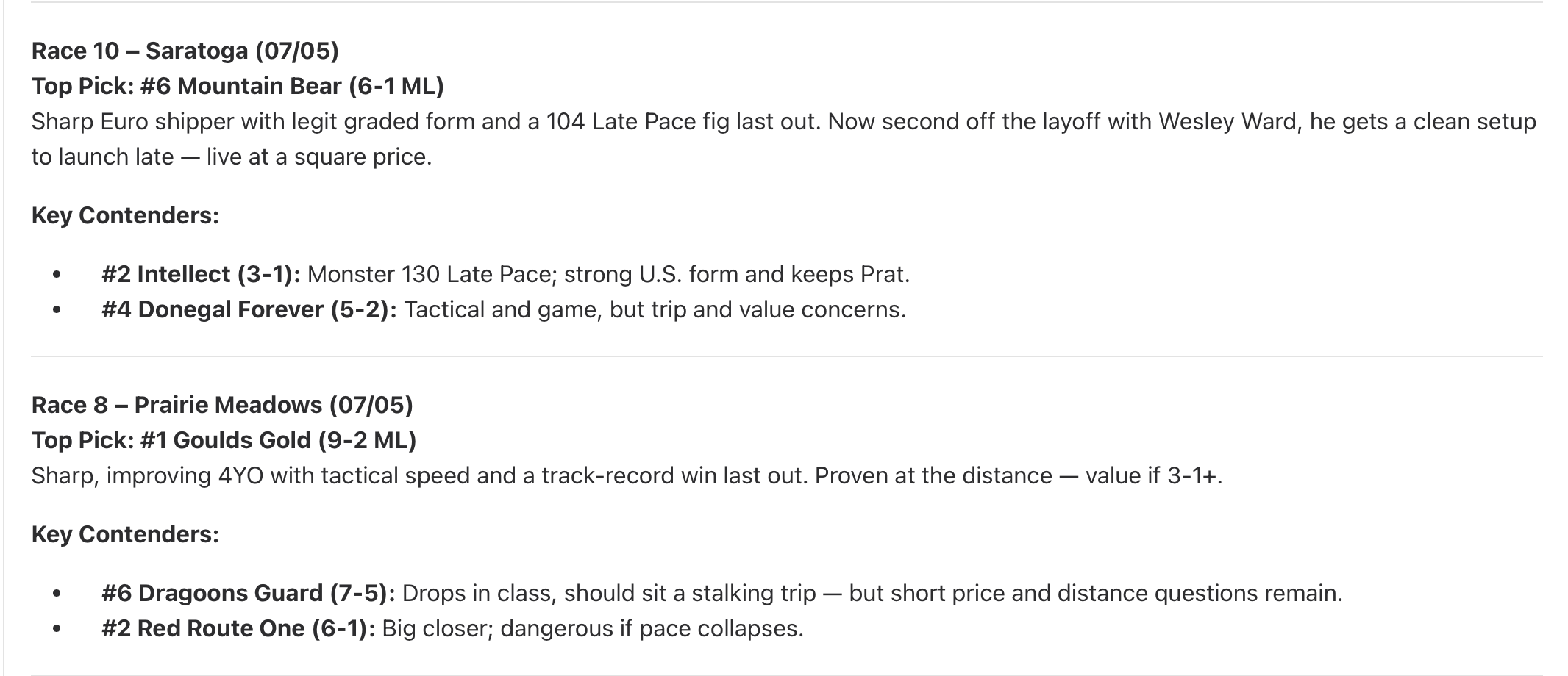 July 6, 2025 – 0–2 | -2 units