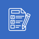 Icon of a document with checkboxes and a pencil