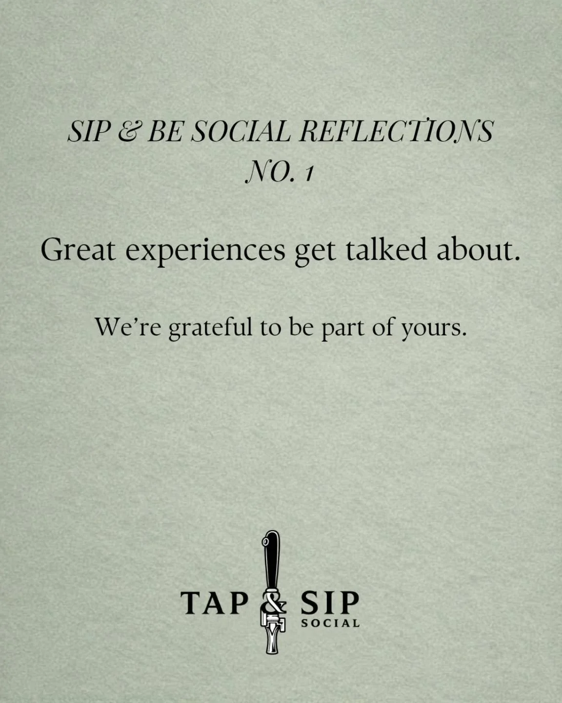 Just wanted to say... THANK YOU!!

Grateful for the couples and clients who have entrusted Tap &amp; Sip Social with their weddings and events this upcoming summer.

It truly means a lot to be chosen for such an important part of your day.

Being par