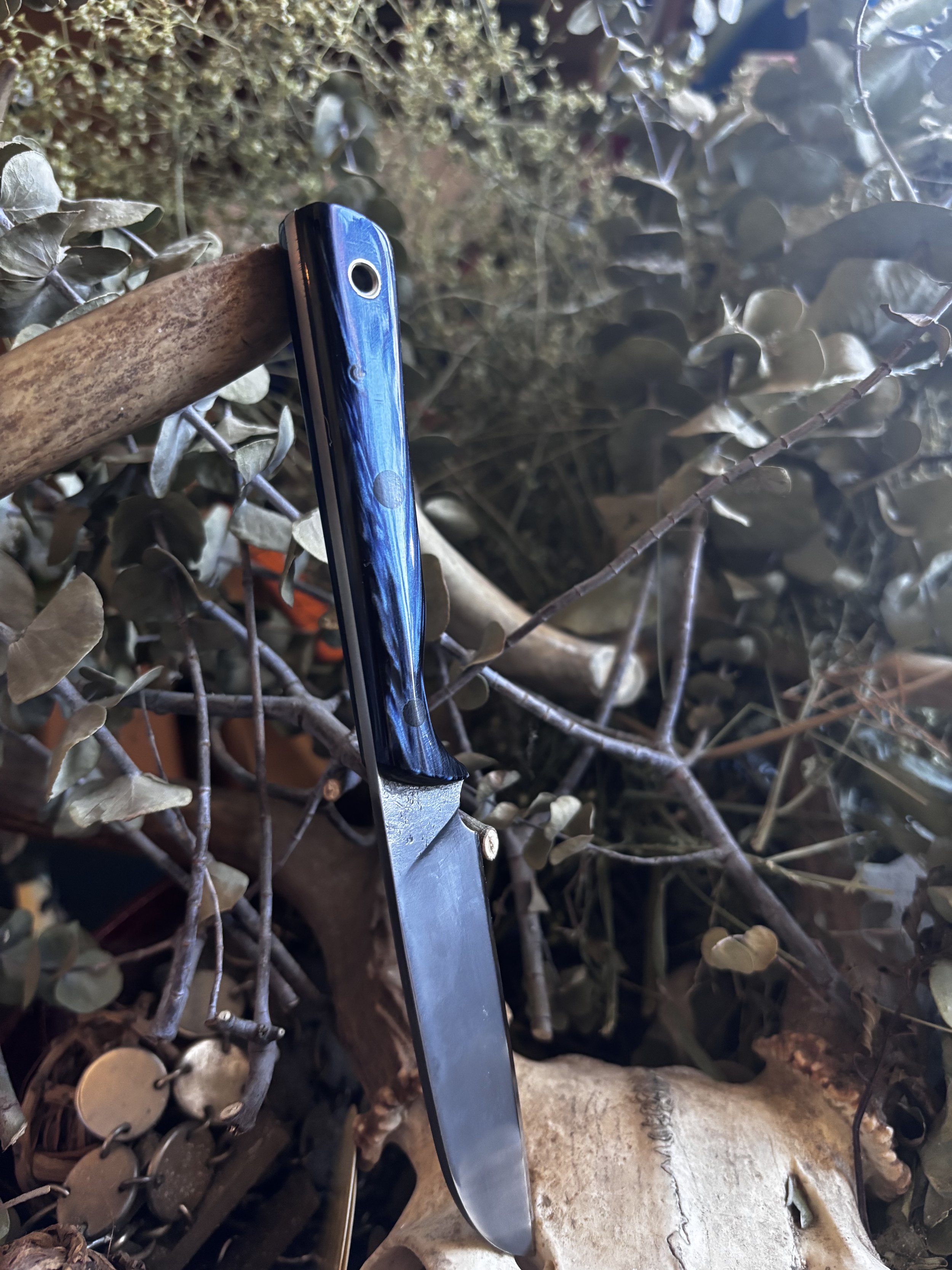Wolfram Tool Steel EDC  Midnight Blue Acrylic