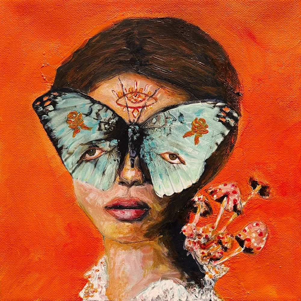 Reincarnation. Acrylic on canvas. 🔴 This piece found a new collector at The Austin Affordable Art Fair this weekend. So grateful for my existing and new collectors who came out to show their support for artists. I might be hooked. ✨✨