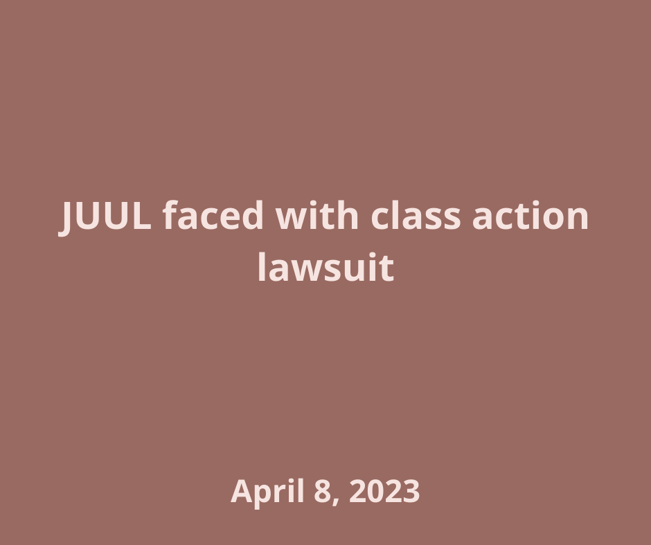 With an explosive growth of 1800% in vaping throughout the past five years, the brand JUUL has found itself in a class action lawsuit. According to Tobacco Tactics, JUUL owned more than 80% of the electronic cigarette market in 2018. As of January 20