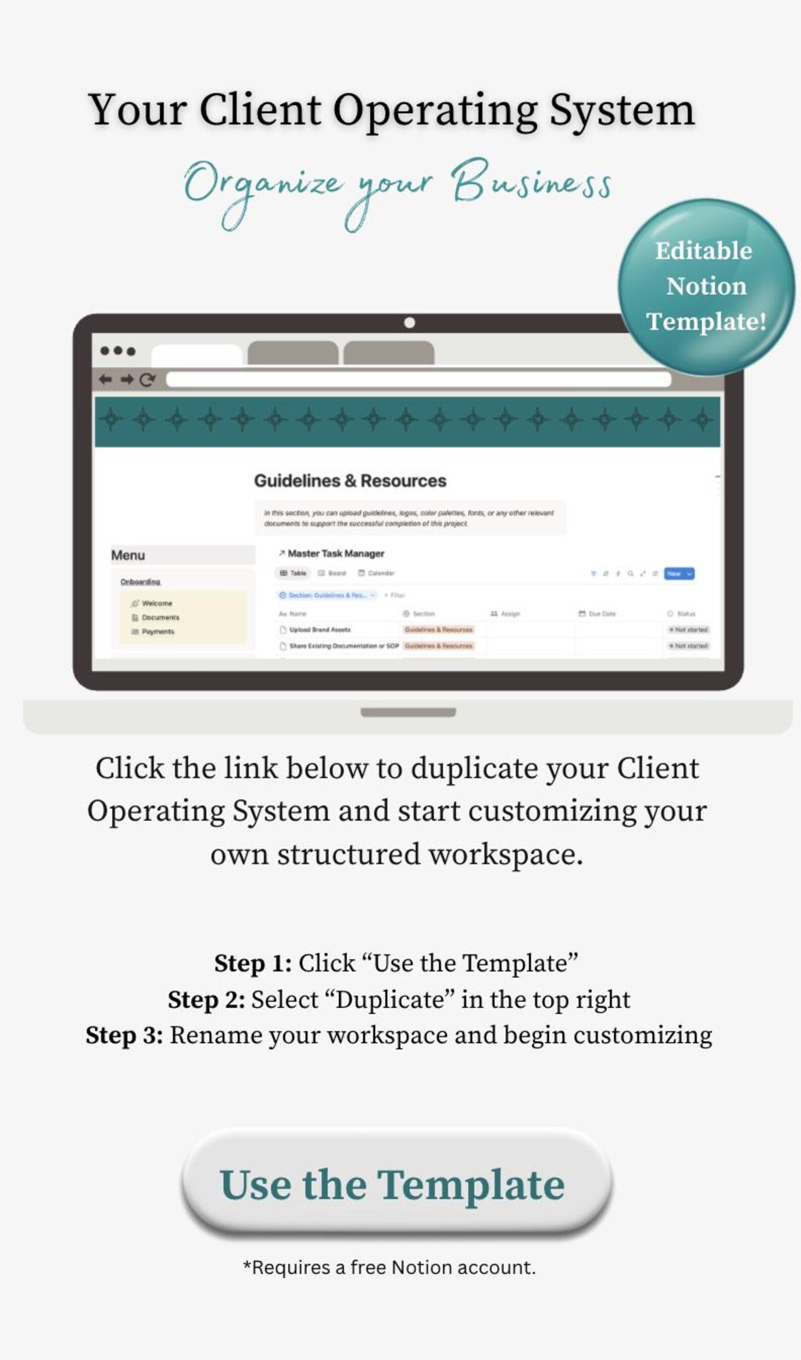 Notion Client Portal Template