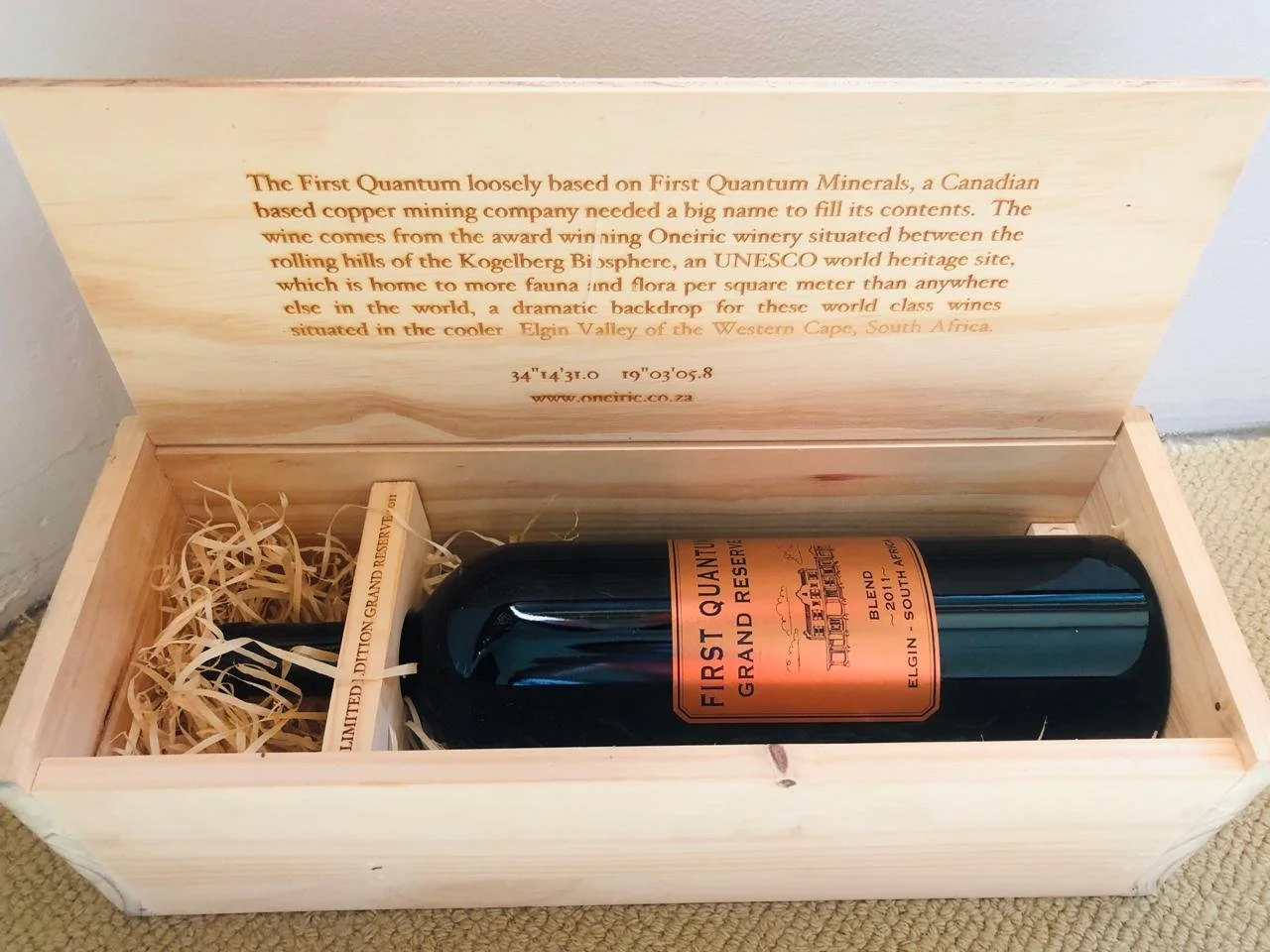 FIRST QUANTUM GRAND RESERVE MAGNUM 2011