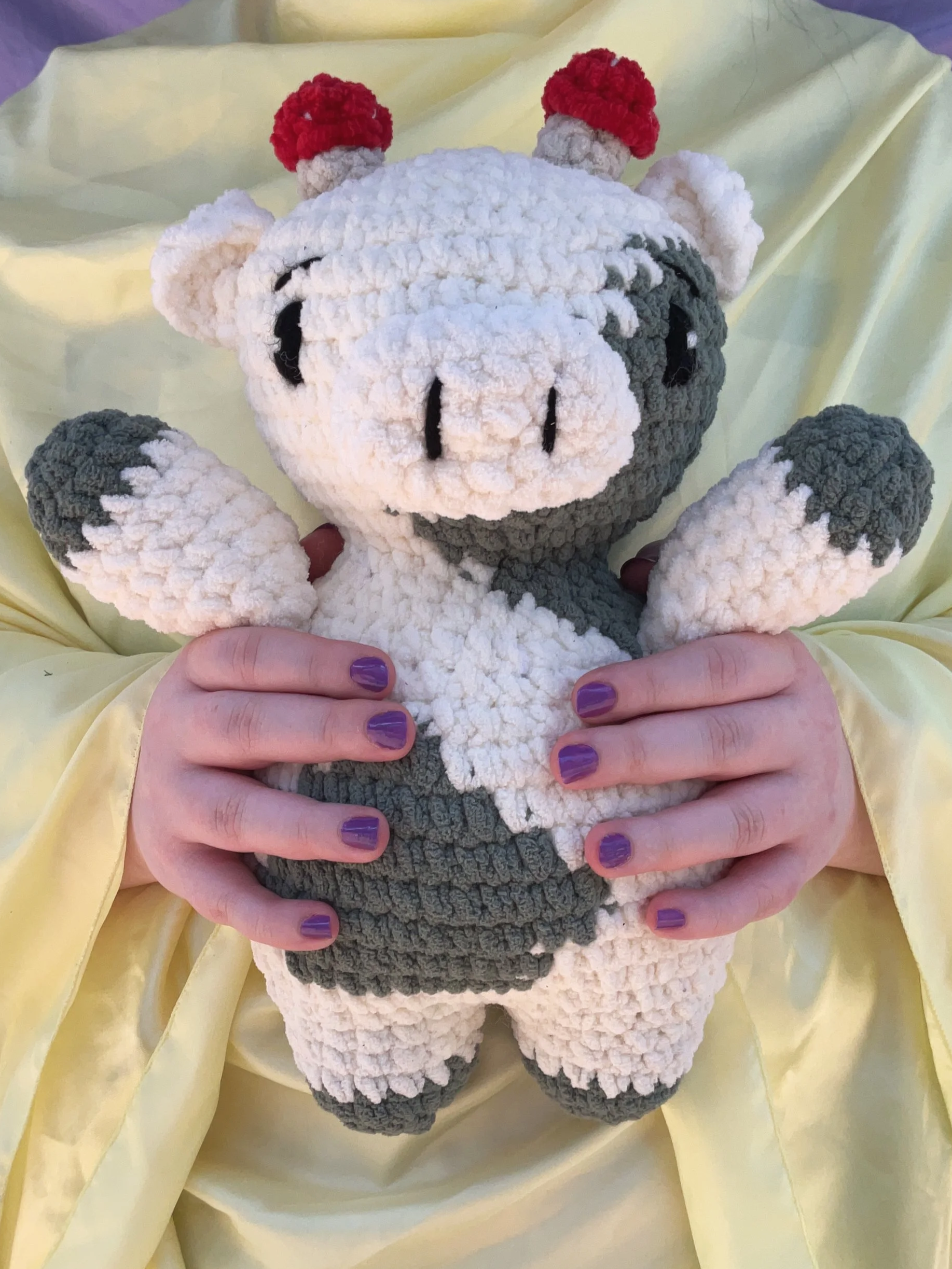 Crochet Mushroom Cow Jumbo