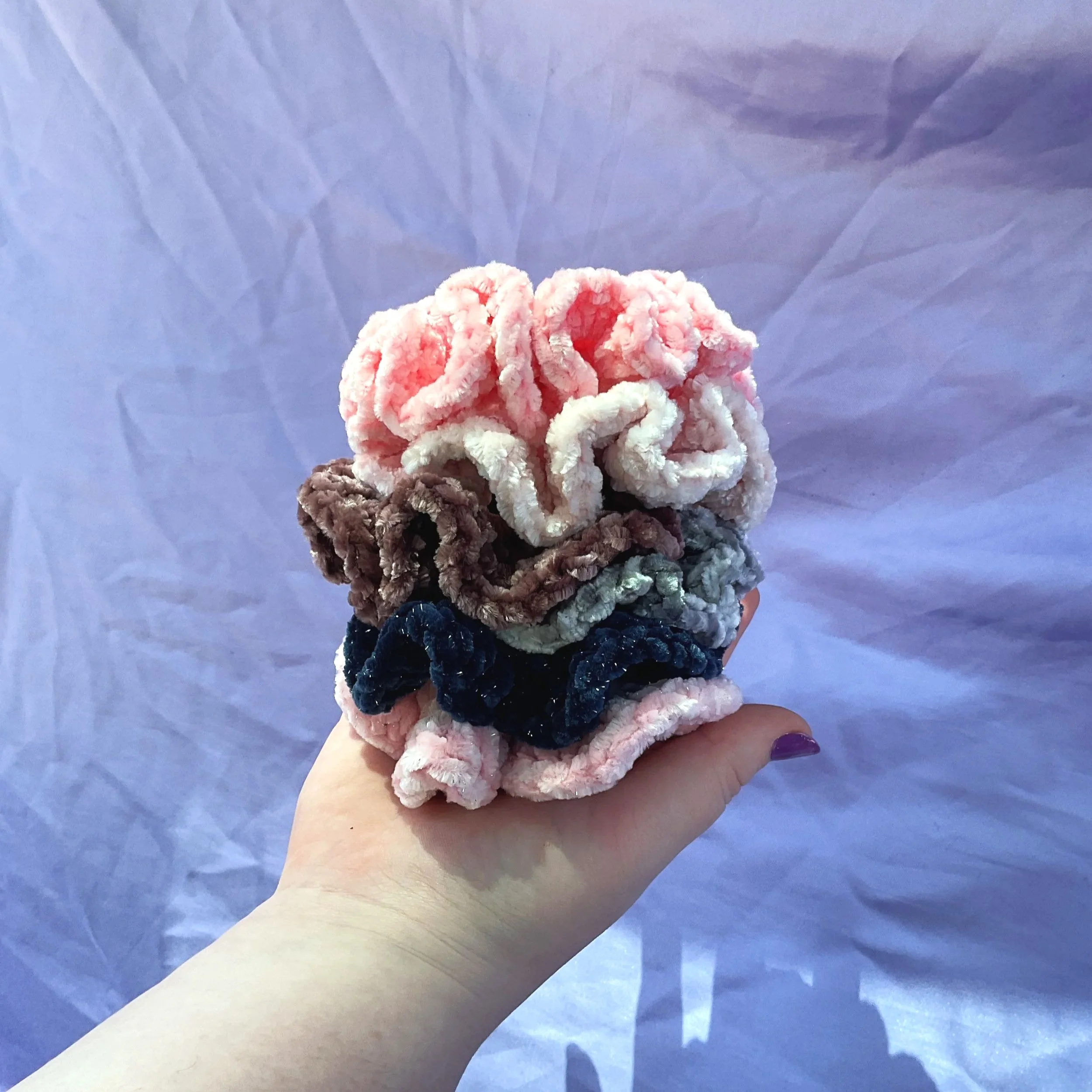 Crochet Velvet Scrunchie