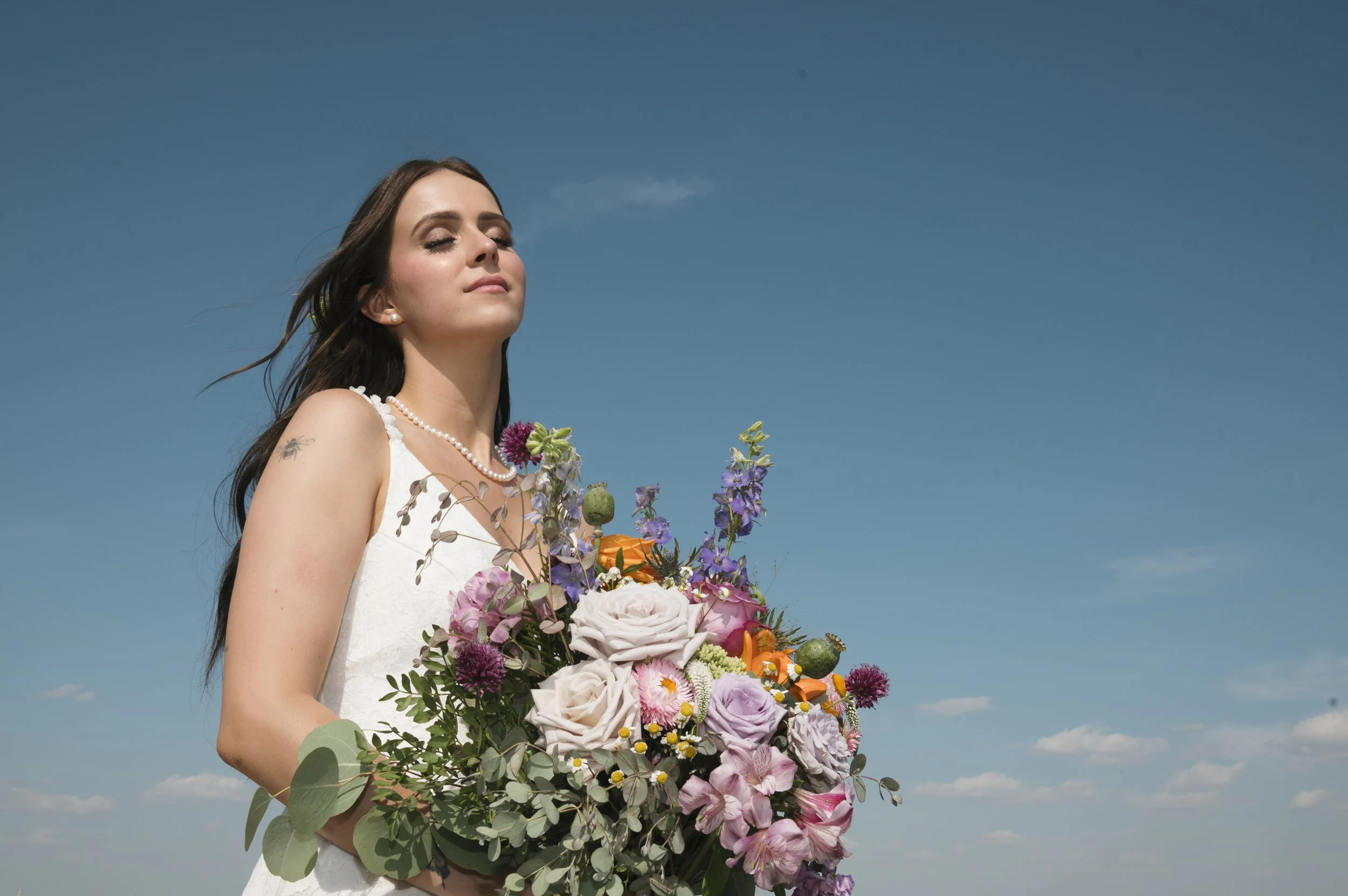 Calgary outdoor wedding ceremony photo