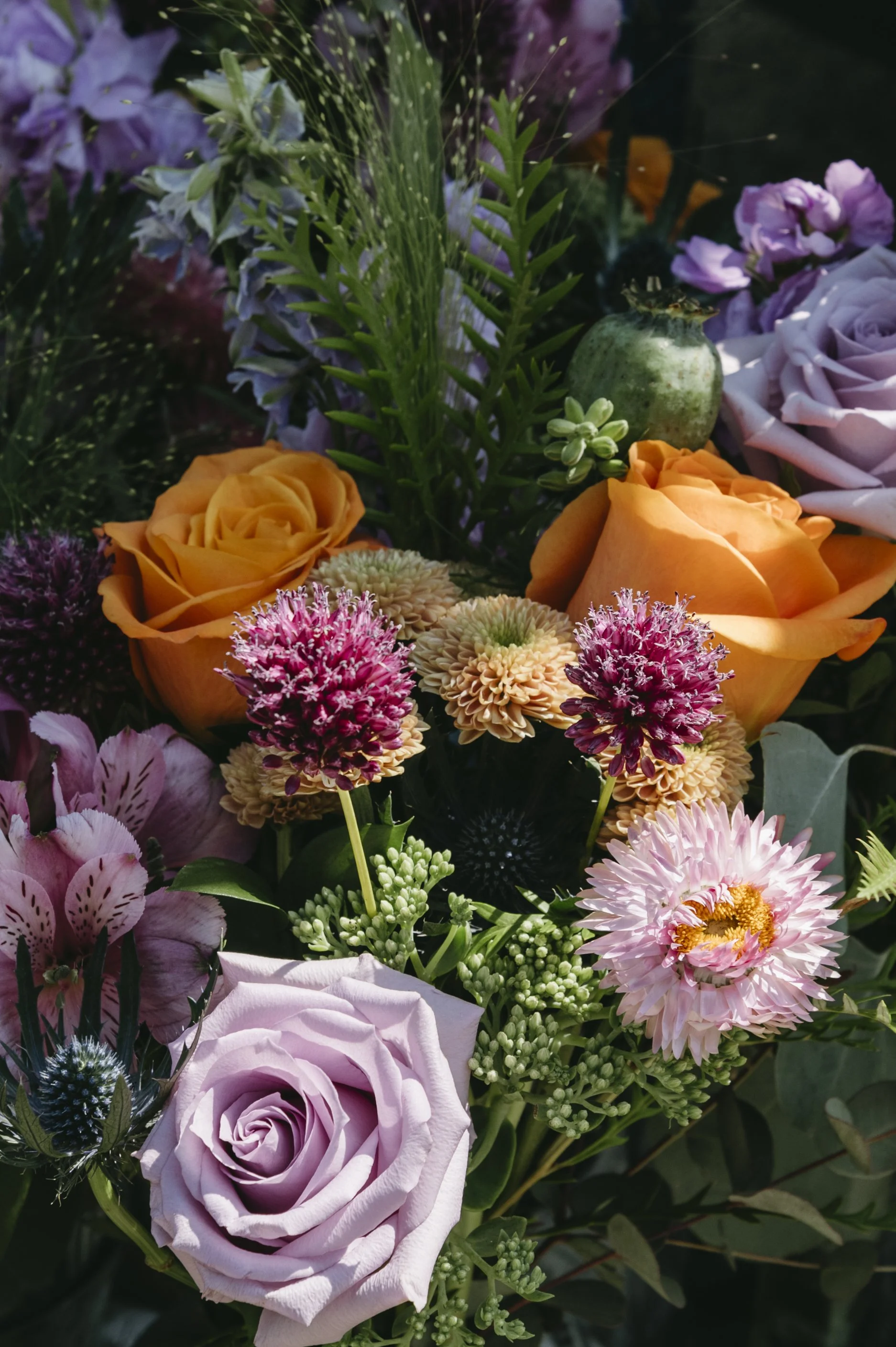 Calgary outdoor wedding ceremony photo, and flowers