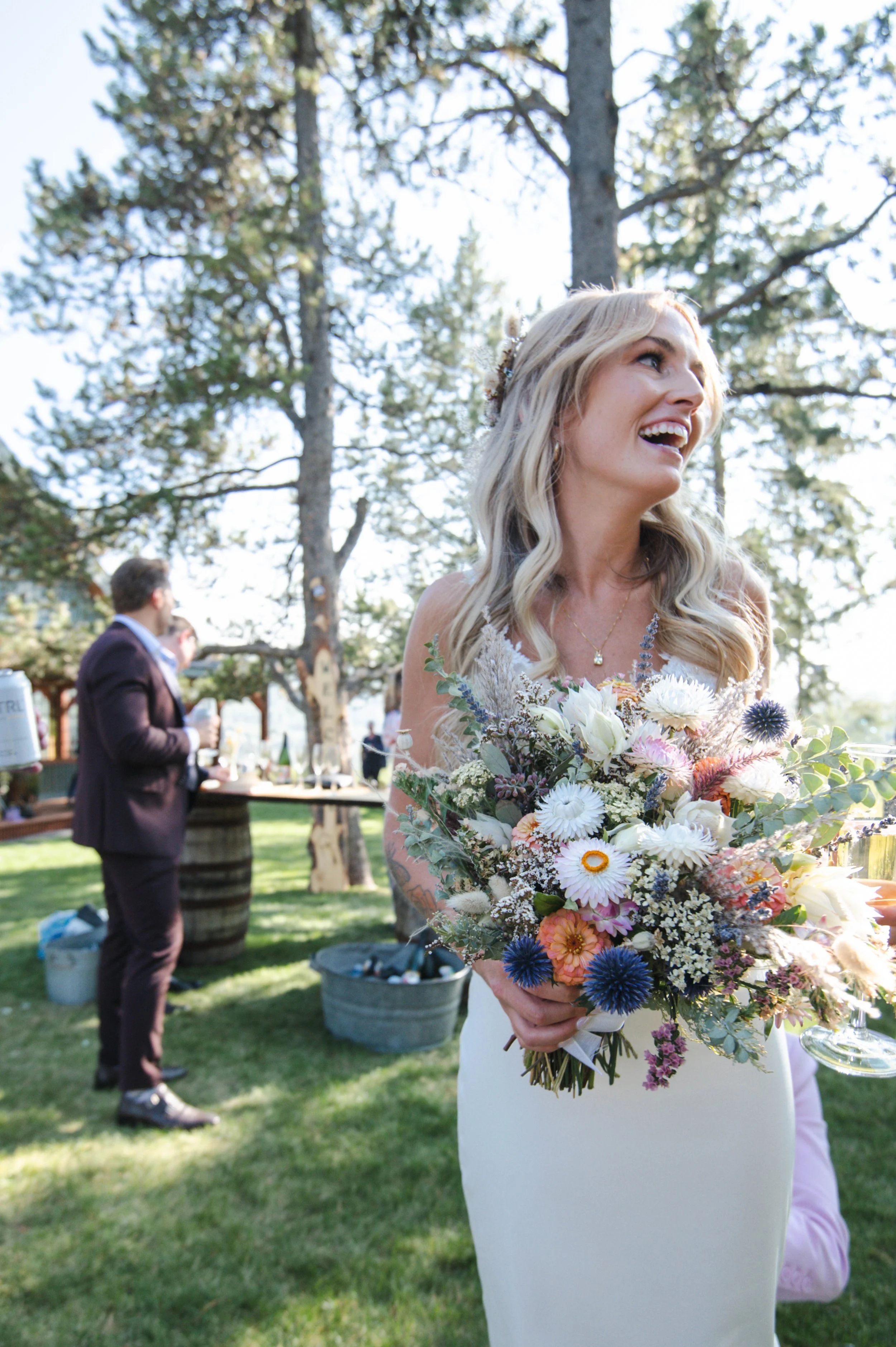 Calgary outdoor wedding ceremony photo
