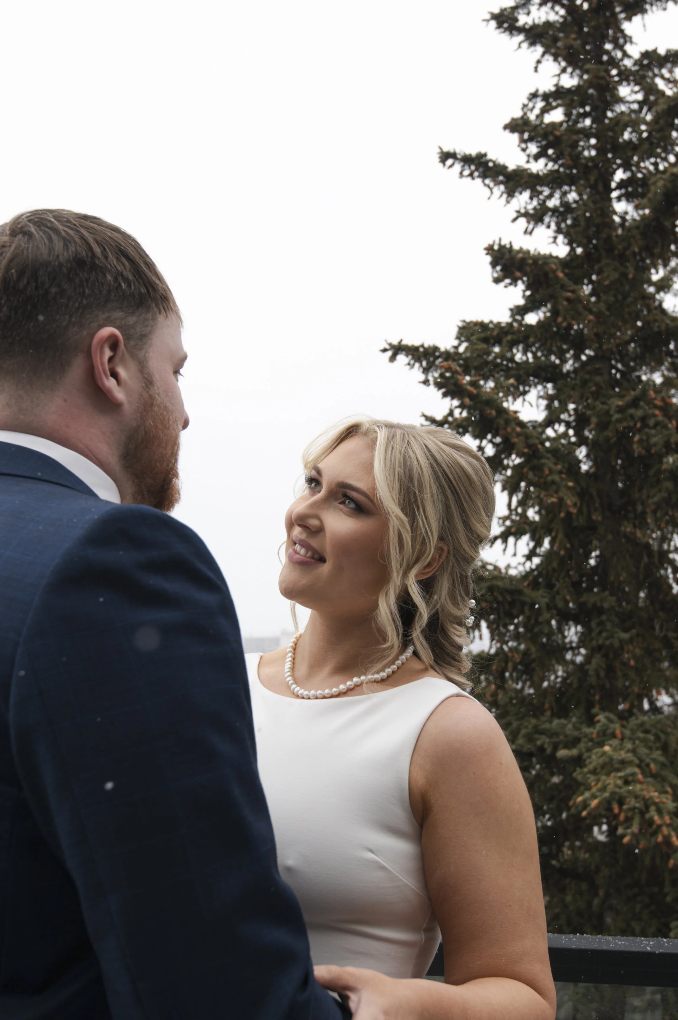 Calgary outdoor wedding ceremony photo