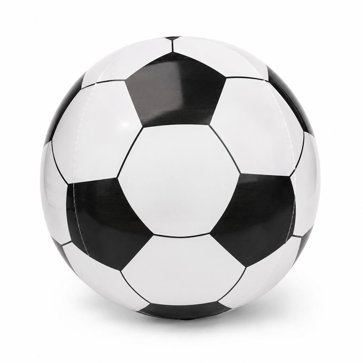15-inch Soccer Orbz foil balloon filled with helium, featuring a realistic 3D soccer ball design for birthdays, soccer parties, tournaments, and sports celebrations.