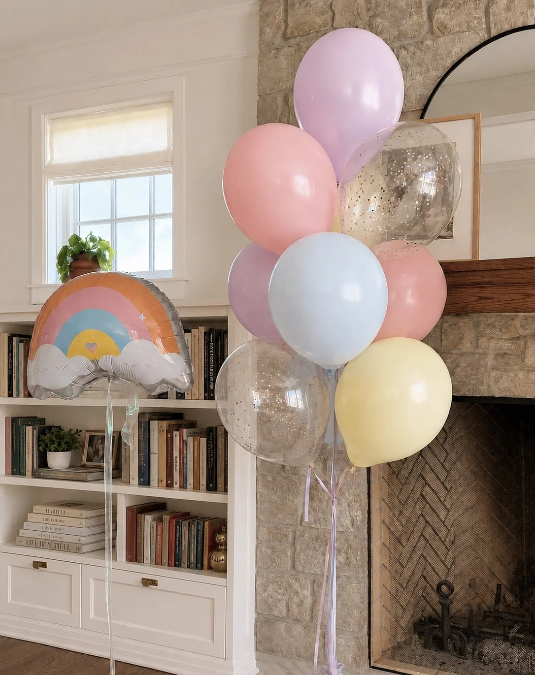 Pastel Rainbow Balloon Bouquet