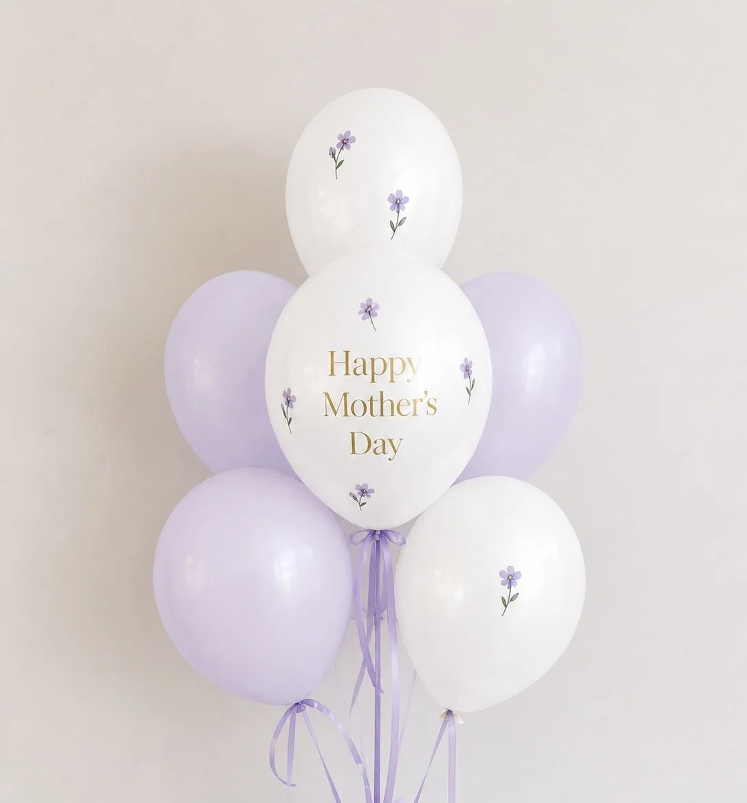 Elegant Mother’s Day Balloon Bouquet – Lilac Floral