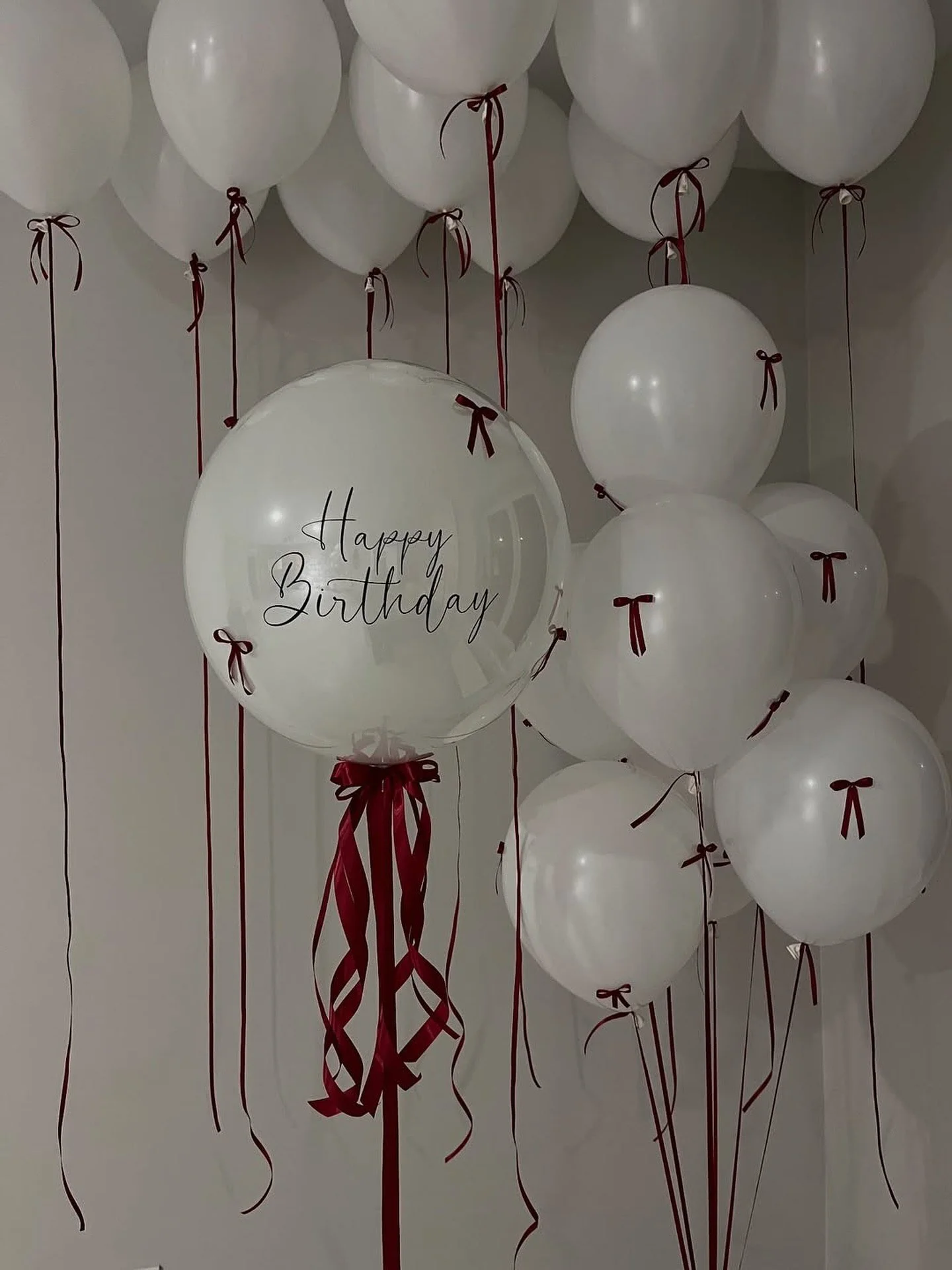 White Romance Birthday Decor